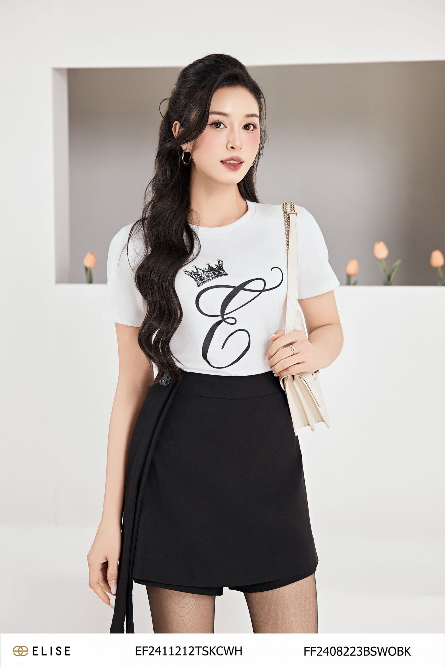 QUẦN SOOC VÁY ĐEN DÂY CẠP DÀI