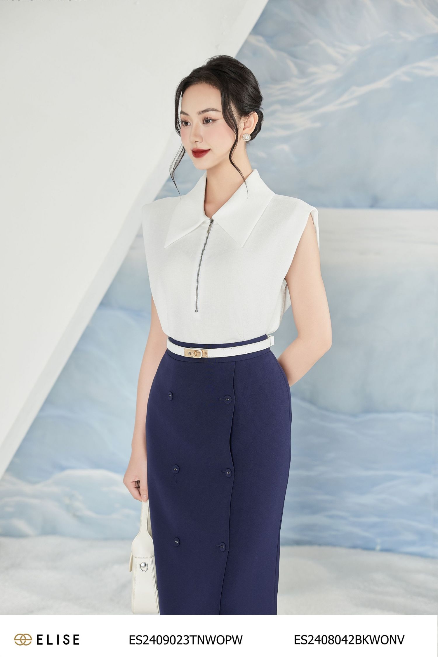 JUPE DÀI TÍM THAN VẠT CHỒNG CÚC BỌC