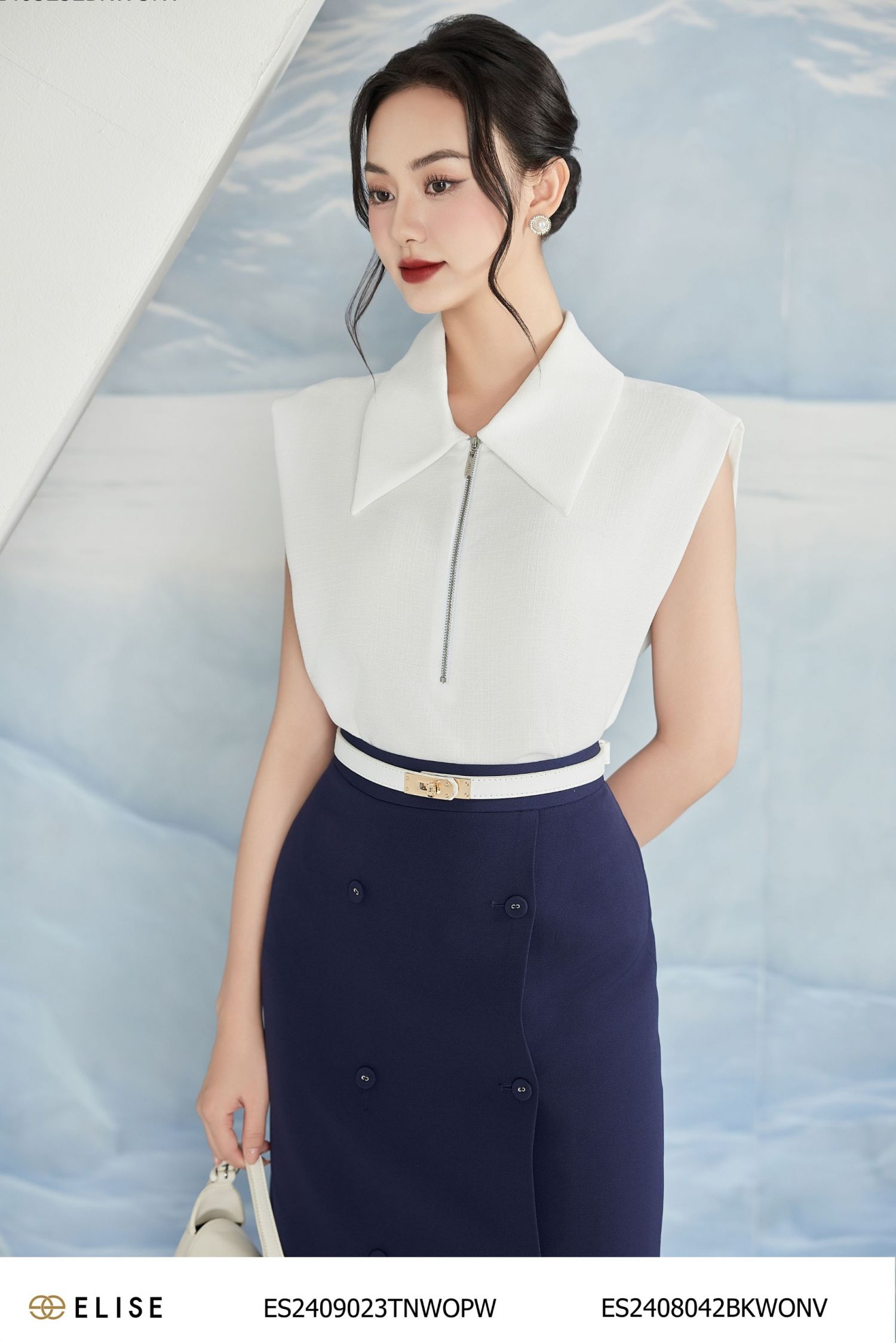 JUPE DÀI TÍM THAN VẠT CHỒNG CÚC BỌC
