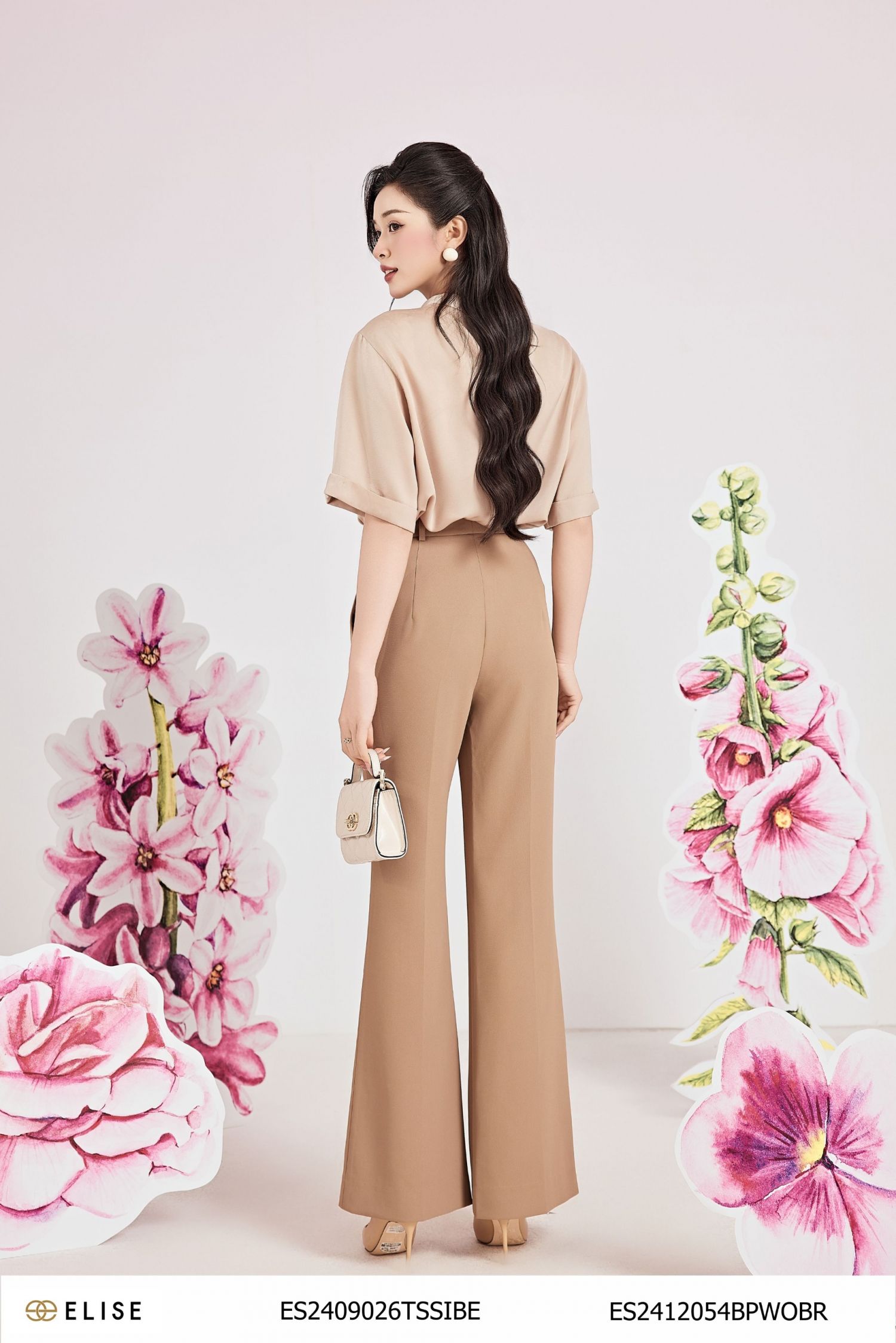 ÁO LỤA BE CỔ TÀU NƠ BUỘC