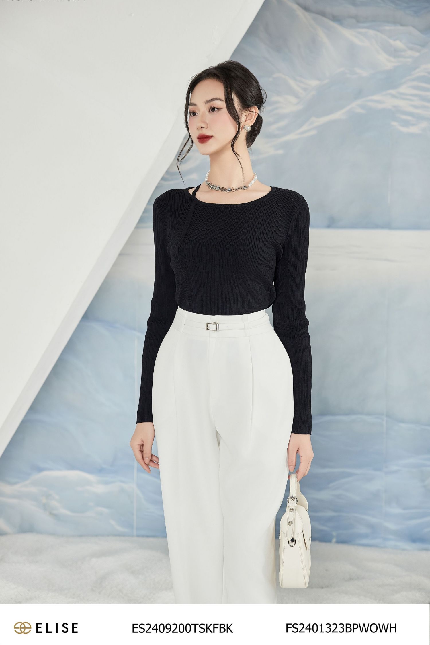 QUẦN BAGGY TRẮNG DÂY ĐAI CẠP