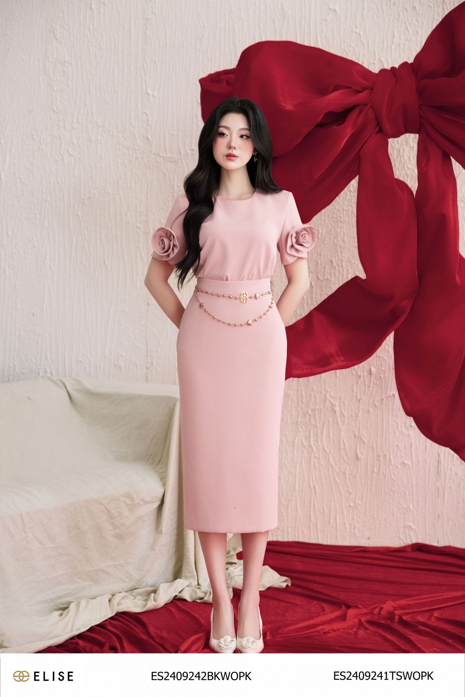 JUPE BÚT CHÌ HỒNG PHẤN