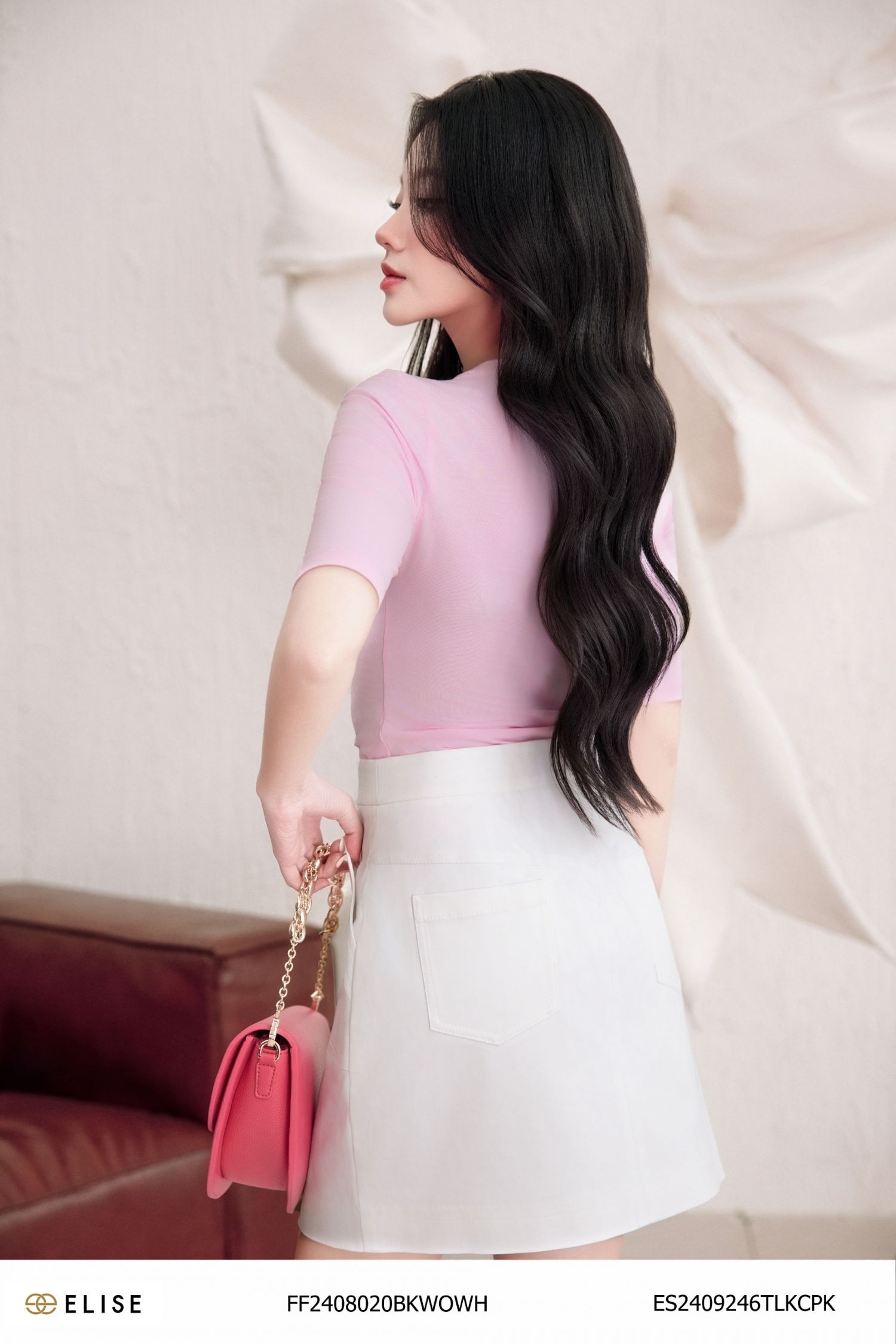 ÁO THUN HỒNG ĐÍNH NƠ