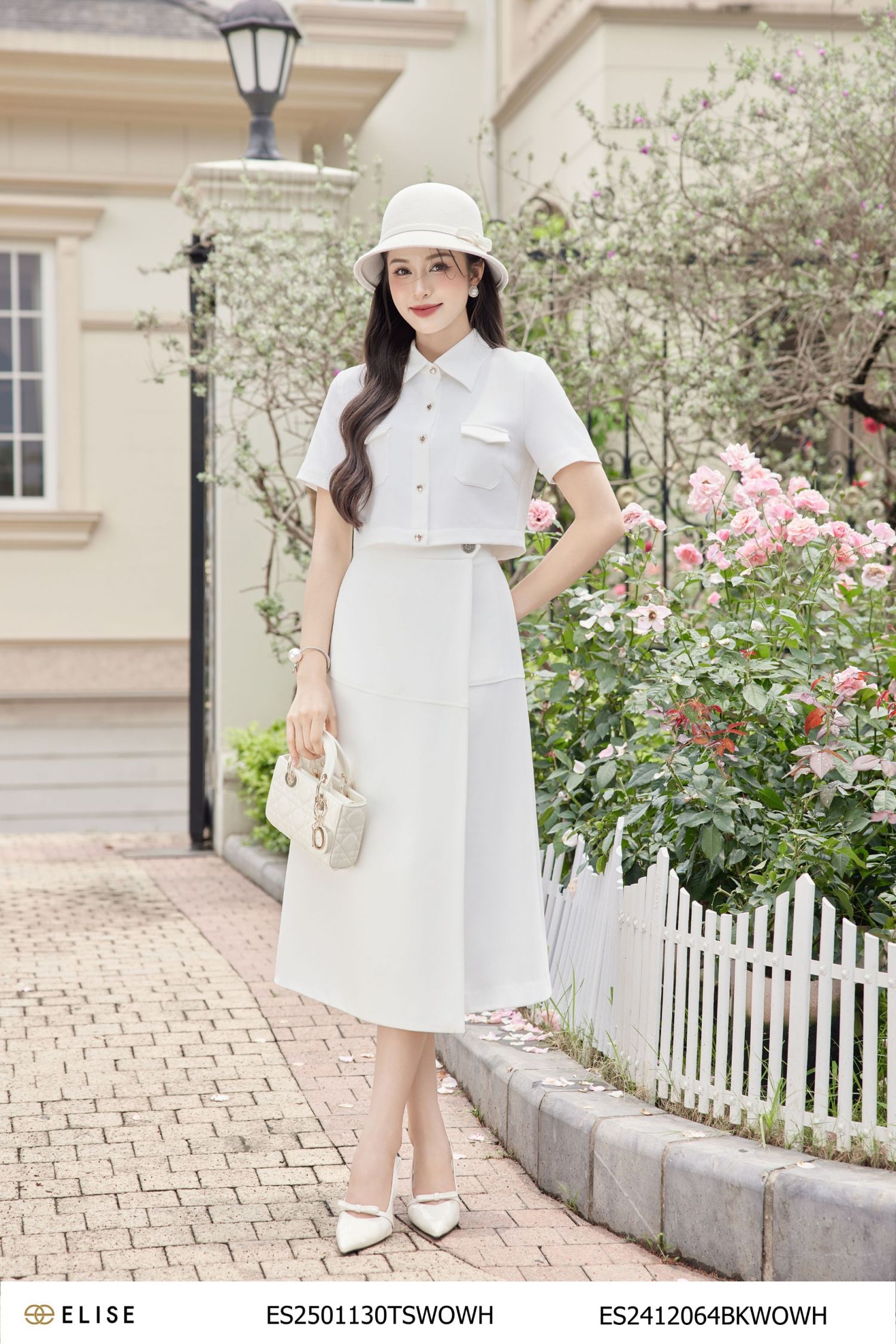 SM TRẮNG TÚI NGỰC ĐÍNH NƠ