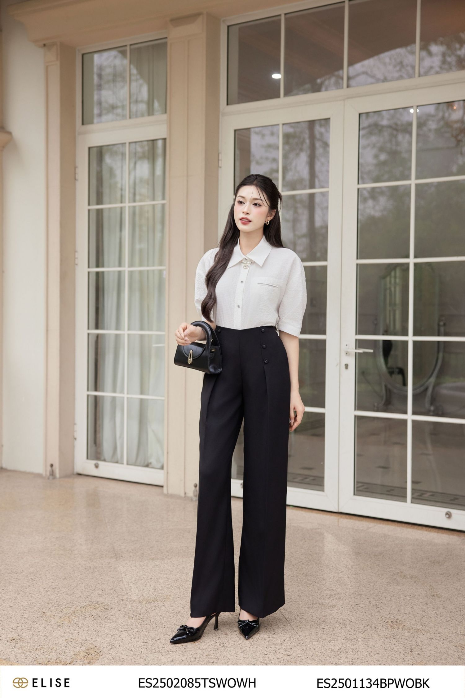 QUẦN SUÔNG ĐEN XẾP LY GIỮA