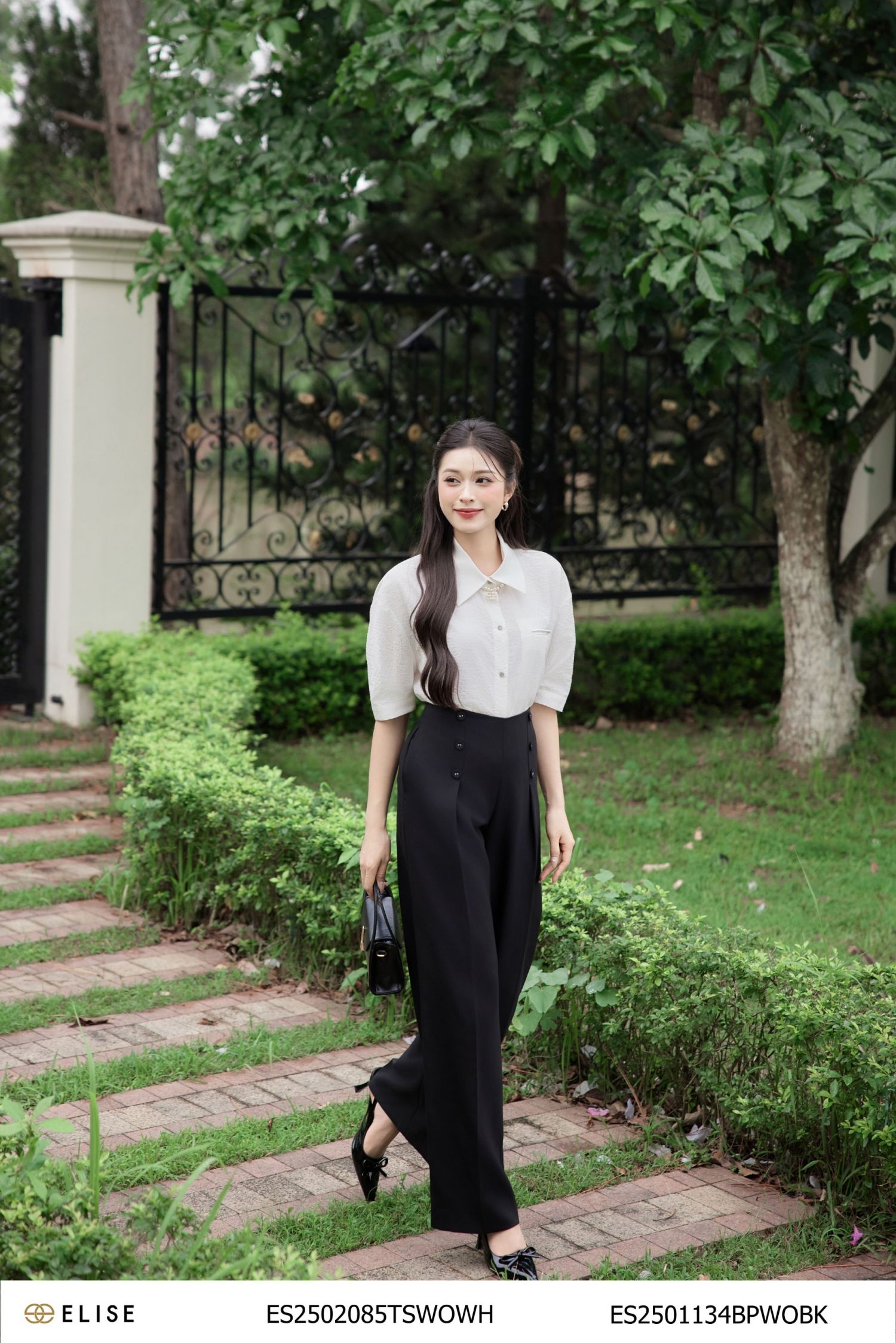 QUẦN SUÔNG ĐEN XẾP LY GIỮA