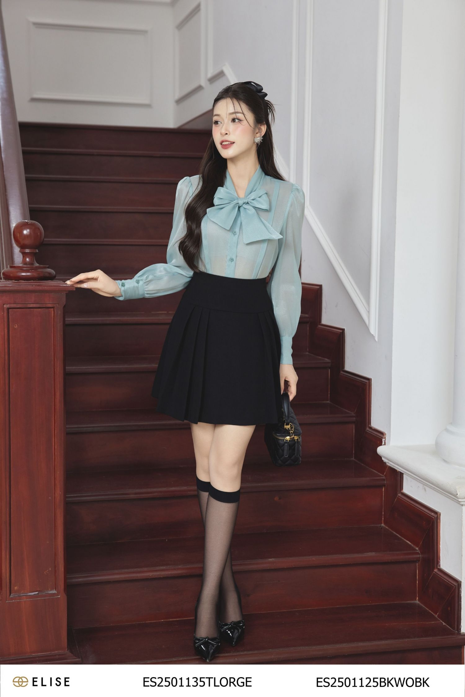 JUPE NGẮN A XẾP LY HAI BÊN
