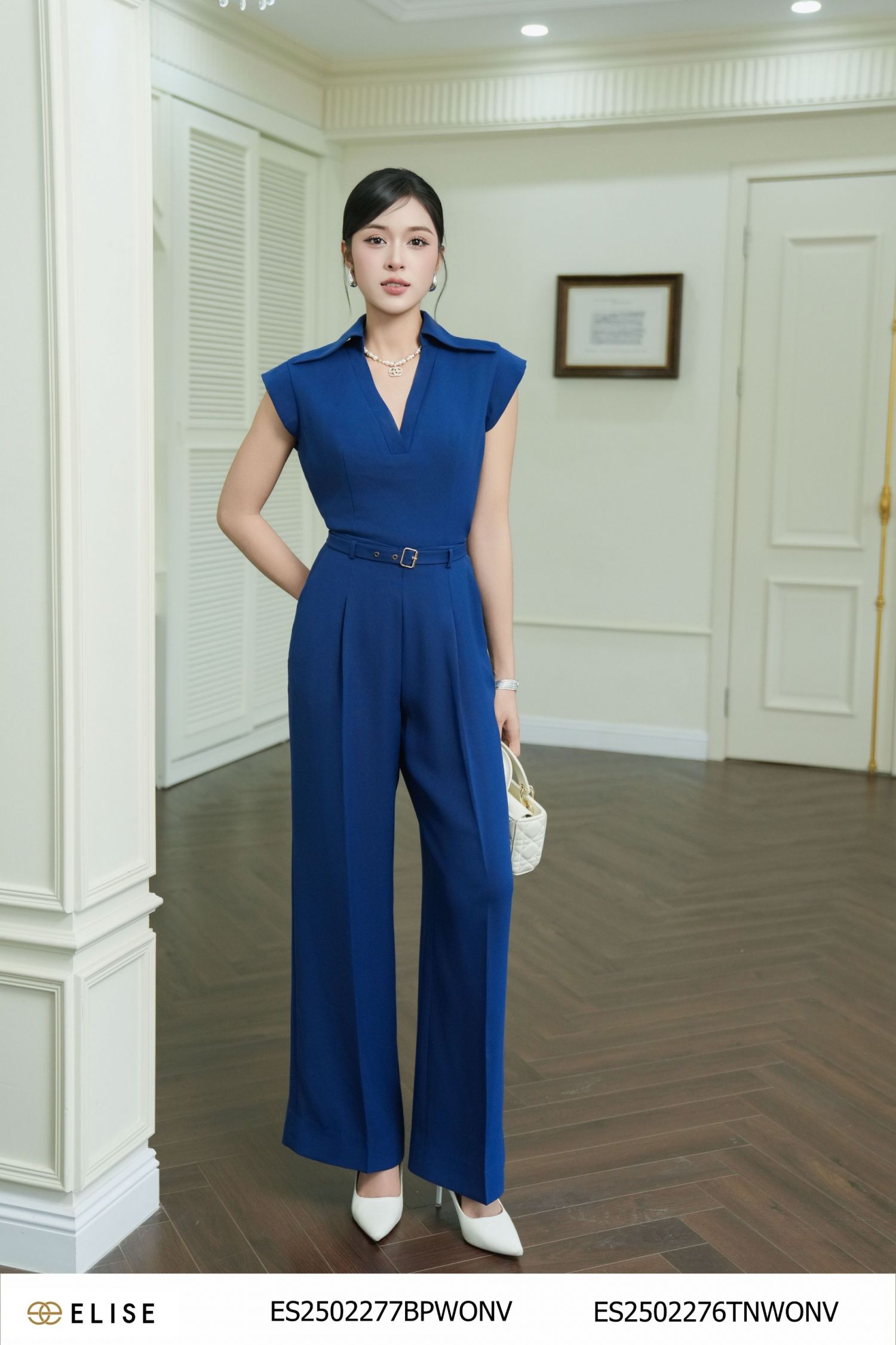 QUẦN SUÔNG TÍM THAN XẾP LY TÚI CHÉO