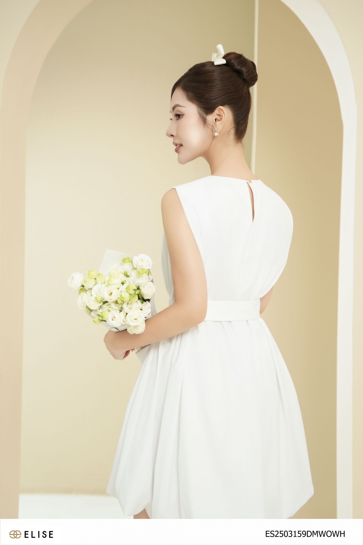 ĐẦM THÔ TRẮNG TÚI ỐP BOM GẤU