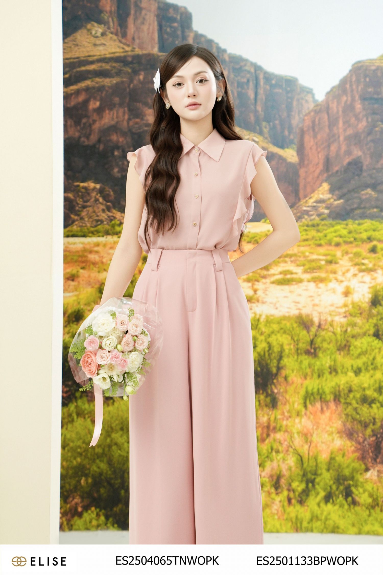 SM CHIFFON HỒNG BÈO VAI