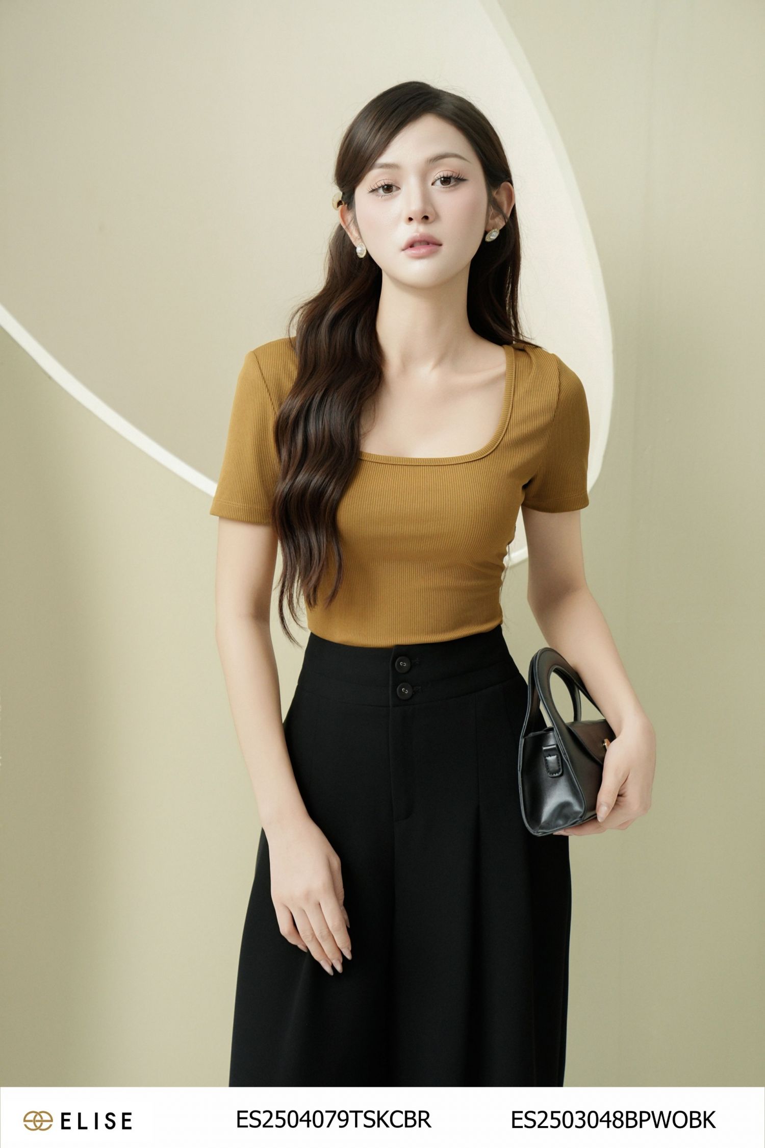 QUẦN SUÔNG ĐEN XẾP LY CAN CẠP