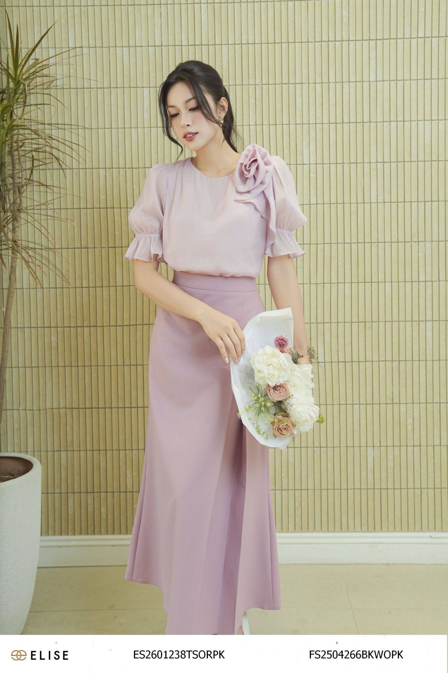 JUPE SẠN A HỒNG ĐẤT XẾP LY SÚP