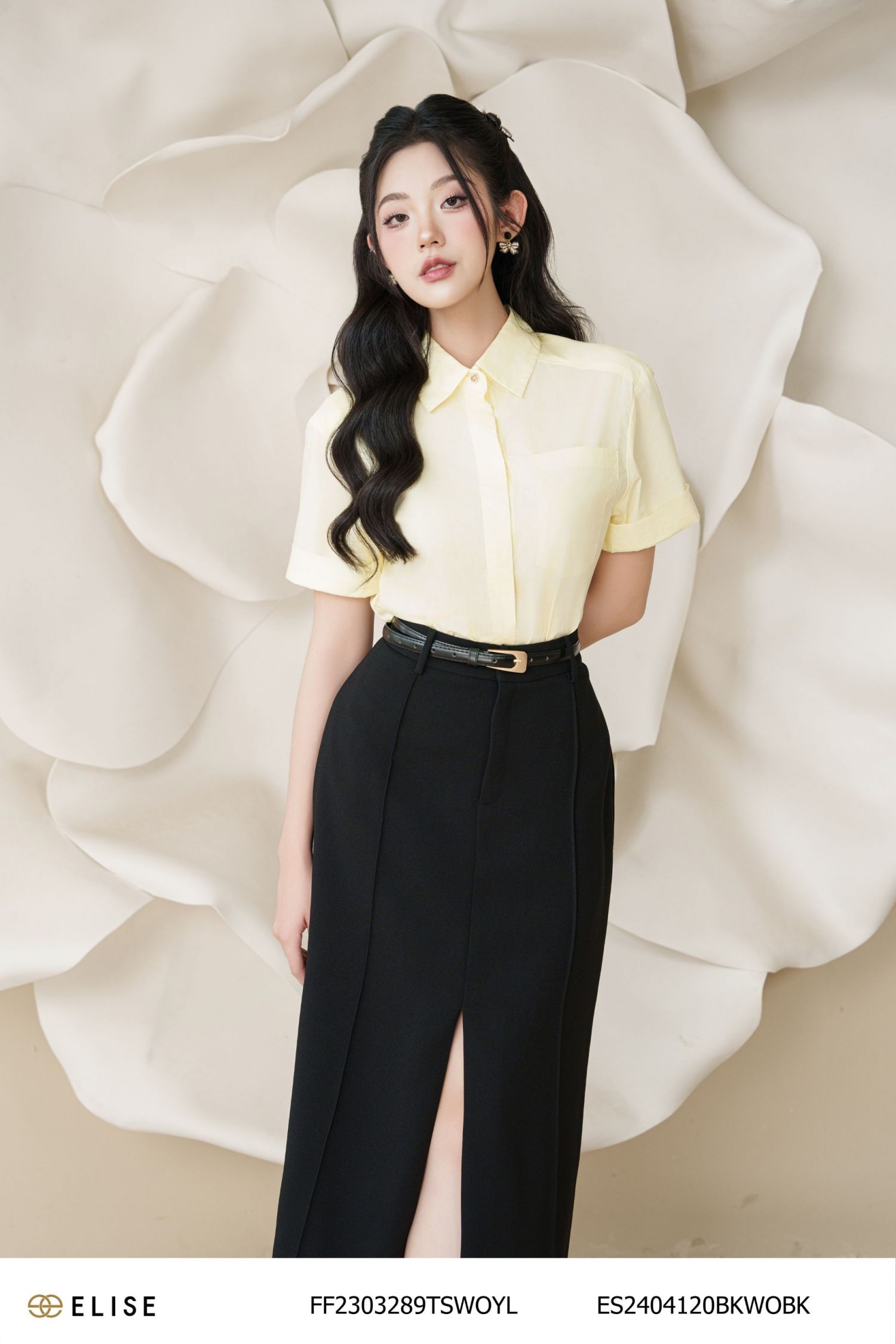 JUPE ĐEN GÂN HAI BÊN XẺ GIỮA