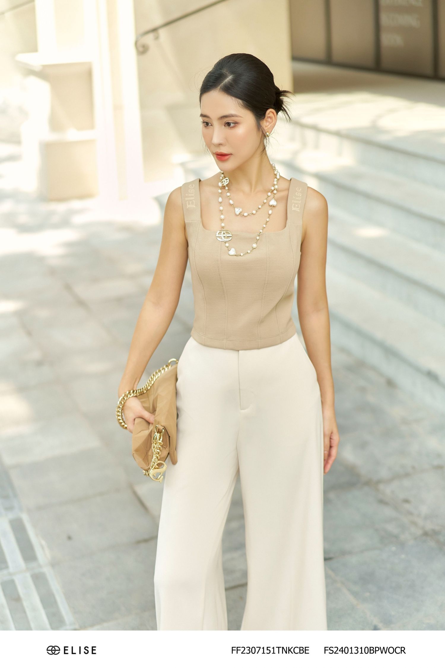 ÁO THUN 2 DÂY THÊU CHỮ VÂN VUÔNG BE