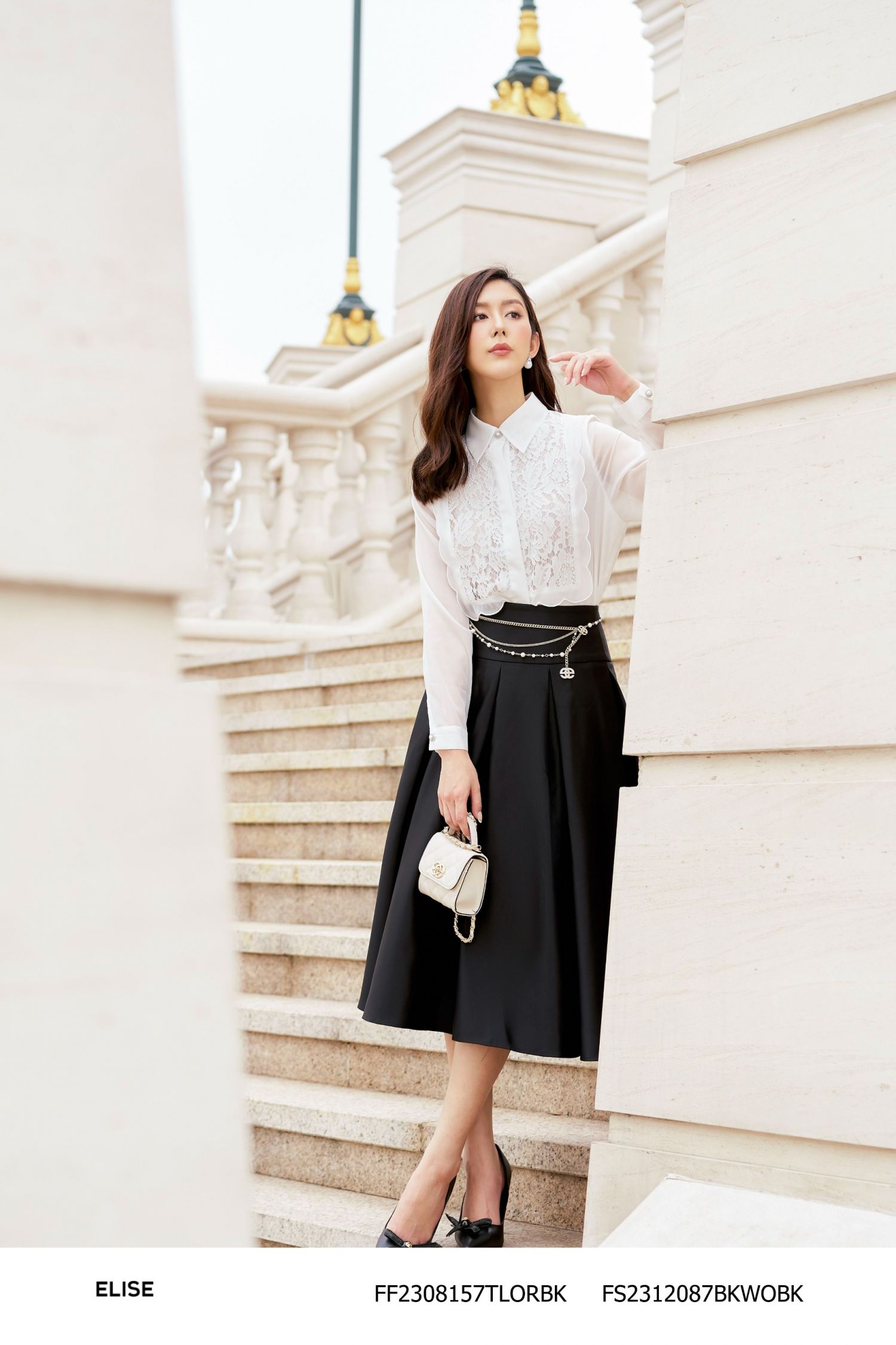 SM TƠ NHŨ ĐEN VIỀN BÈO NGỰC PHỐI REN
