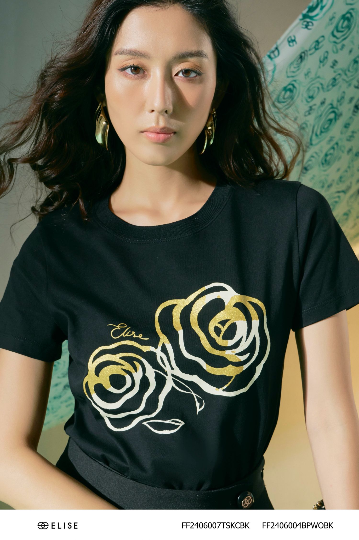 QUẦN LOE ĐEN PHỦ VẠT CHÉO