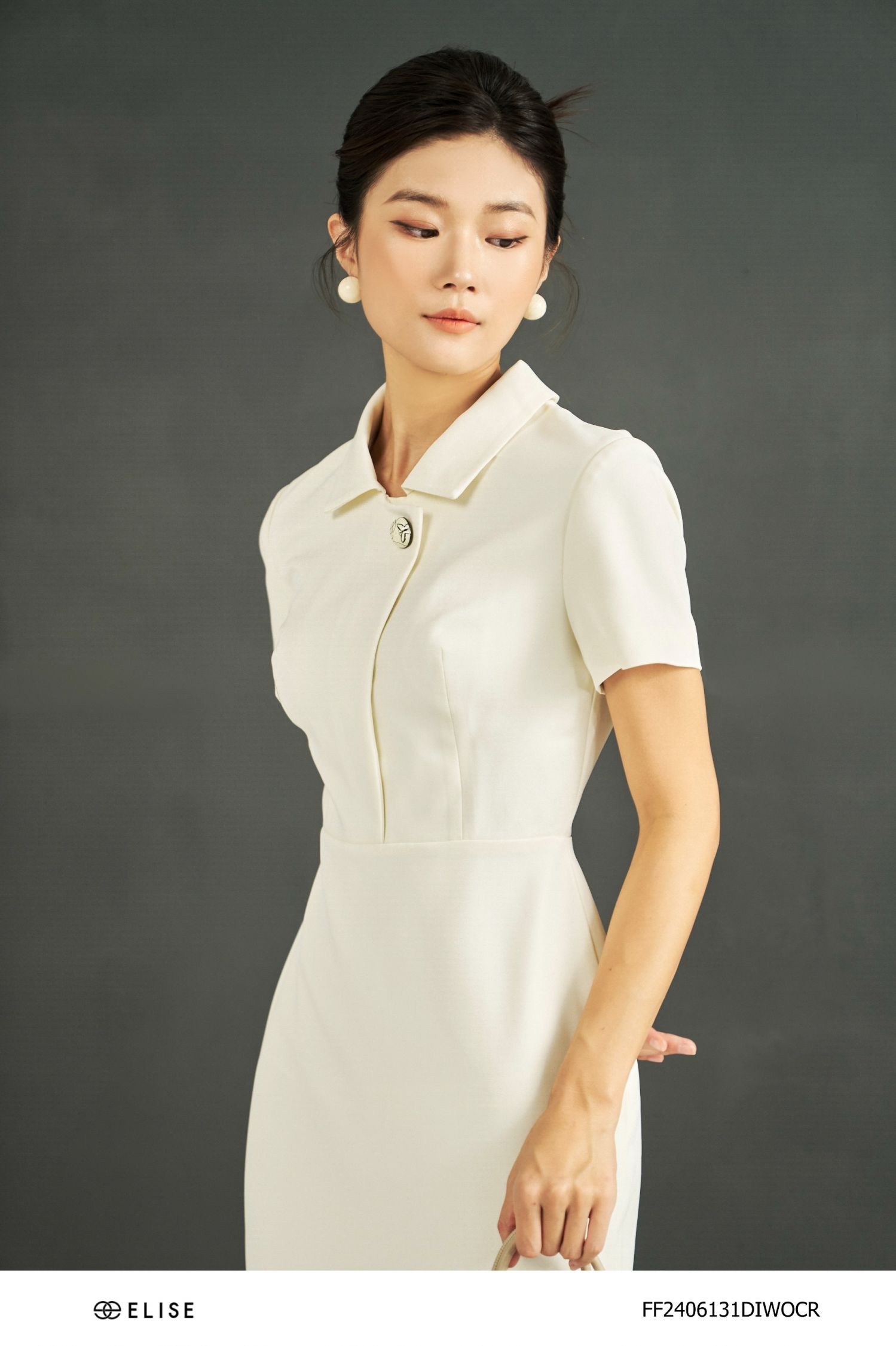 ĐẦM KEM ÔM CỔ ĐỨC NẸP CHÉO