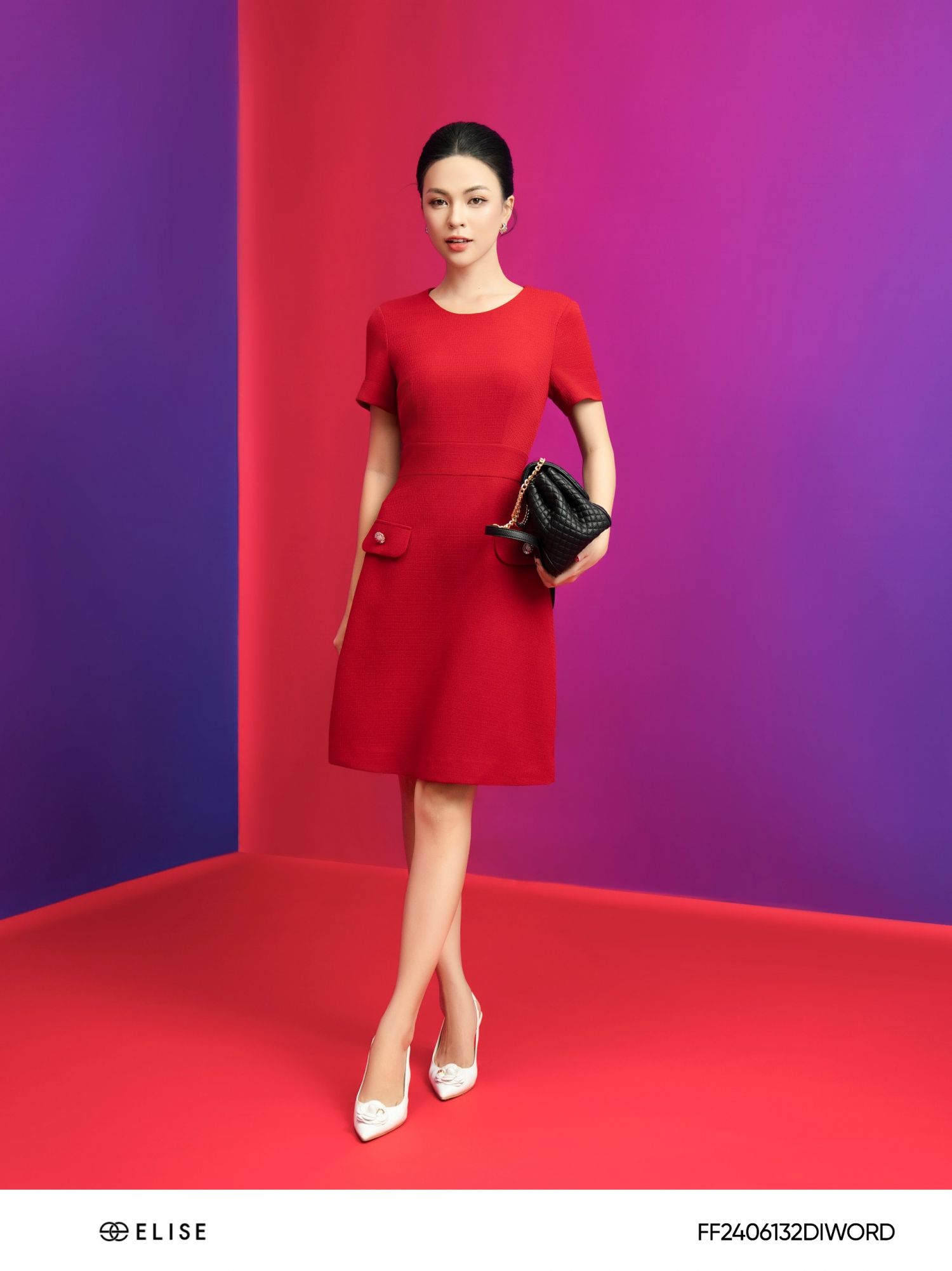 ĐẦM ÔM VÂN ĐỎ NẮP TÚI