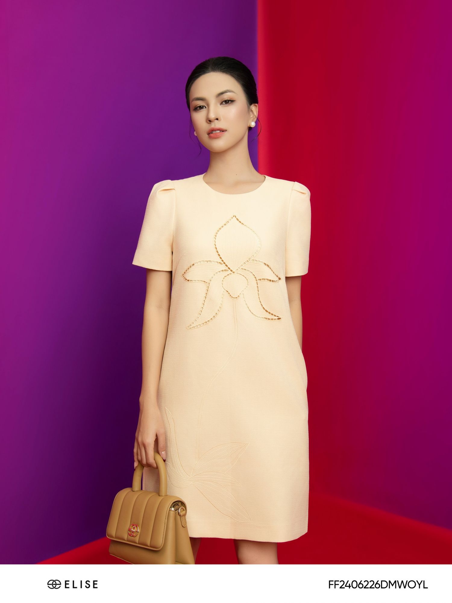 ĐẦM SUÔNG VÂN VÀNG NGẮN TAY