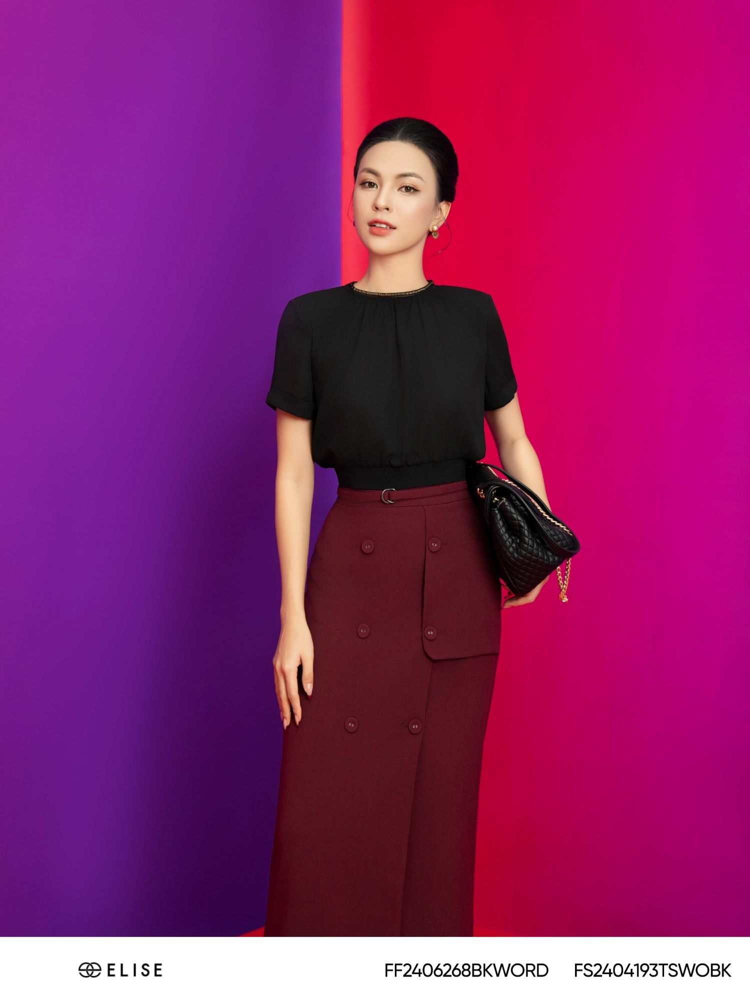 JUPE ĐỎ ĐÔ PHỦ VẠT CHỒNG