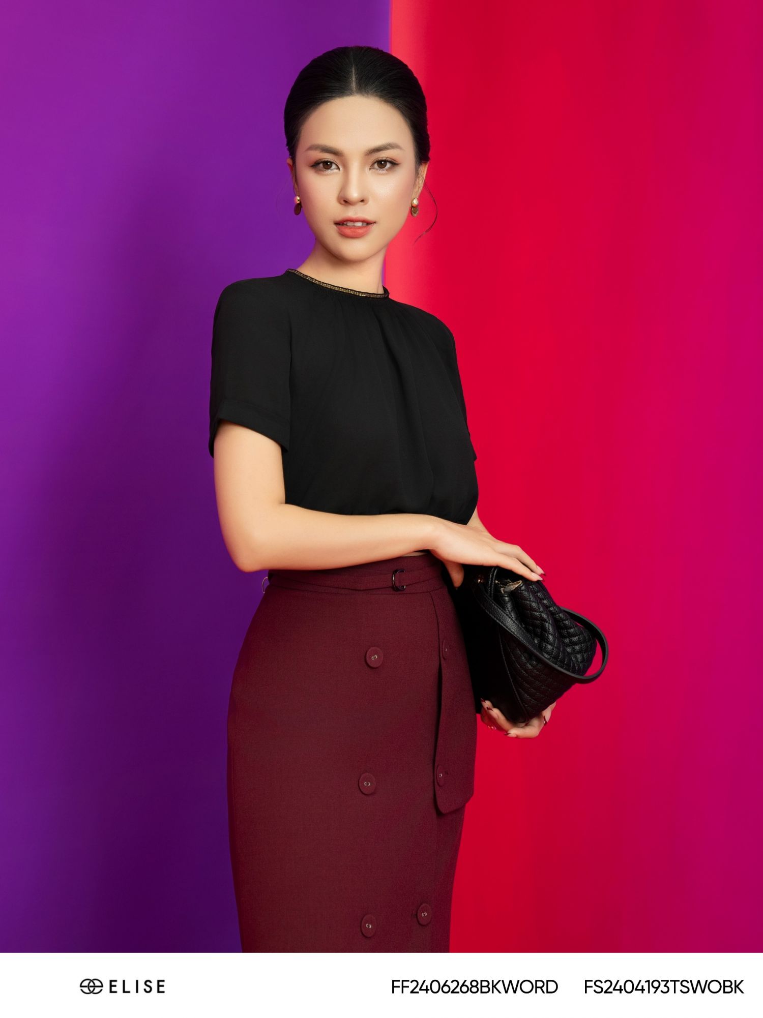 JUPE ĐỎ ĐÔ PHỦ VẠT CHỒNG