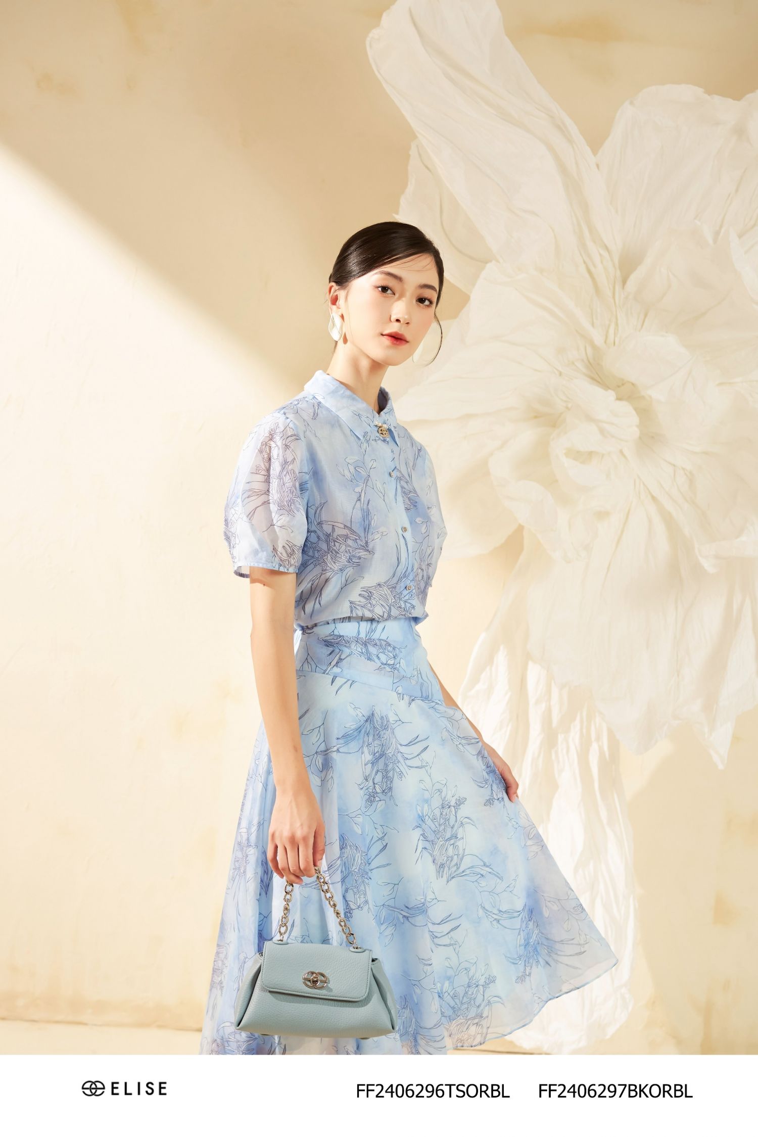 CV TƠ LOANG XANH HOA CẠP XẾP LY CHÉO