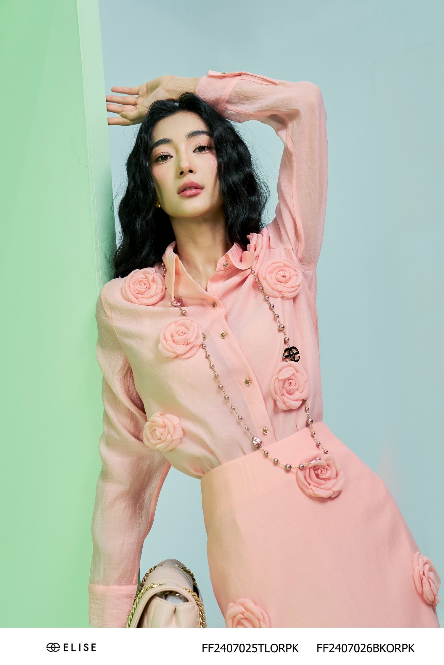 SM TƠ HỒNG ĐÍNH HOA NỔI