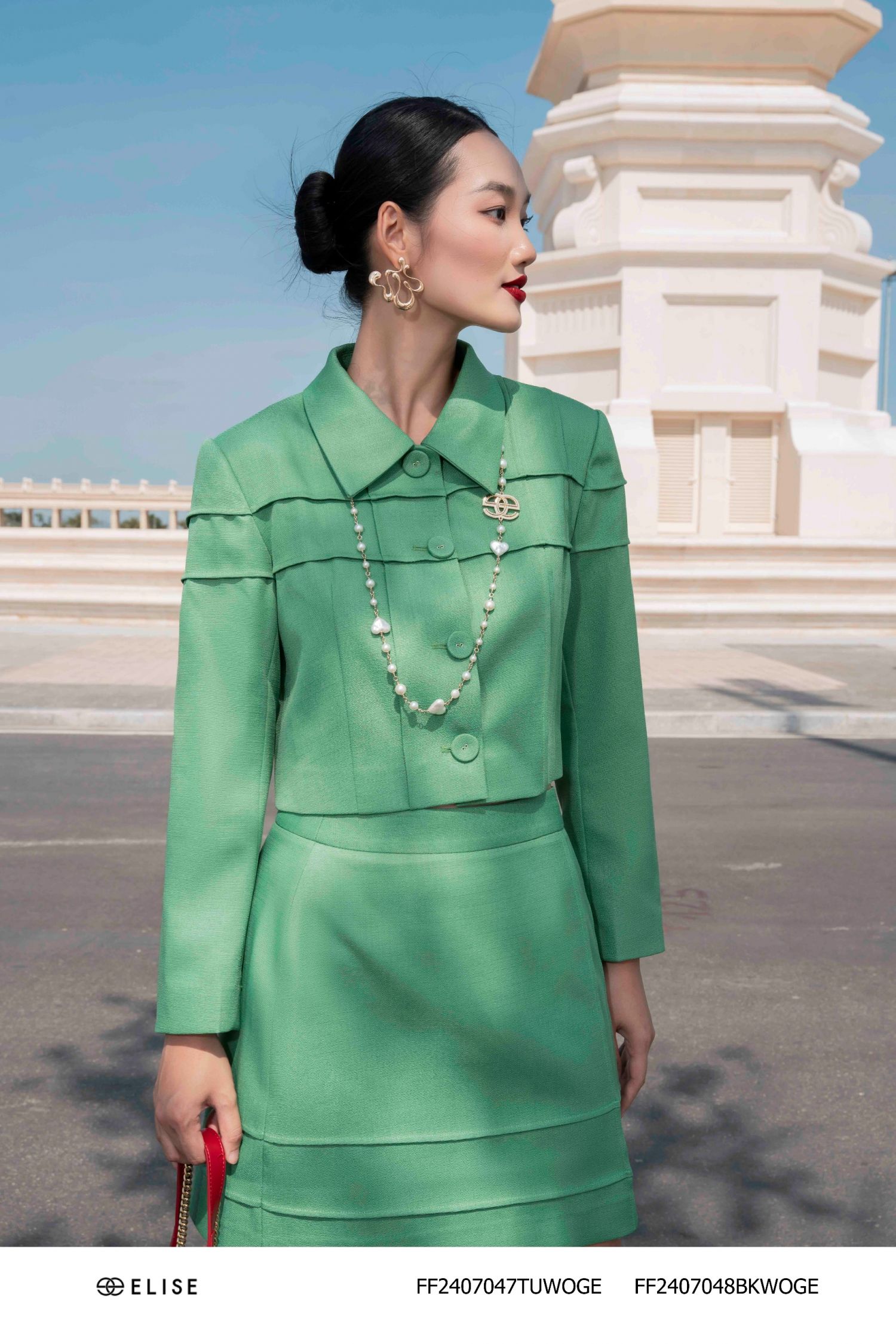 VEST SỢI XANH LÁ BẤU LY NGỰC