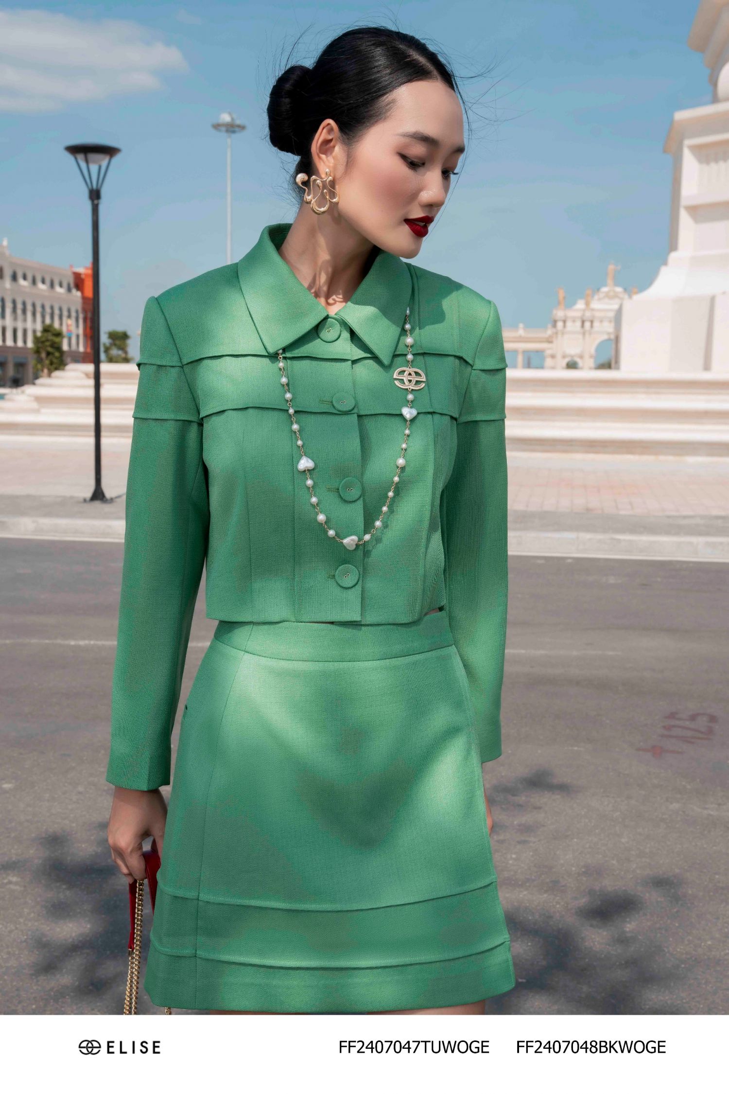 VEST SỢI XANH LÁ BẤU LY NGỰC