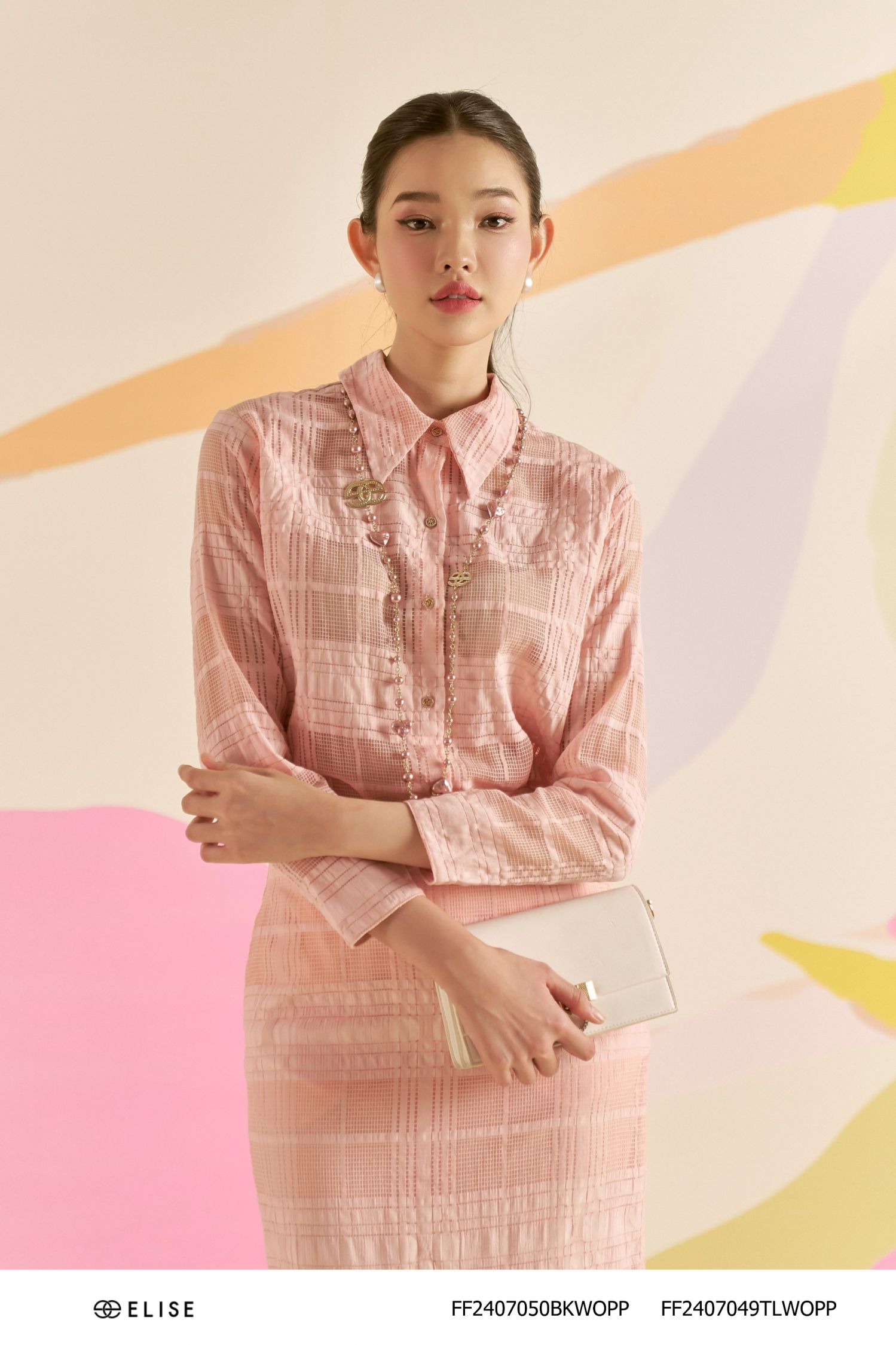 JUPE THÔ KẺ Ô HỒNG XẺ SAU