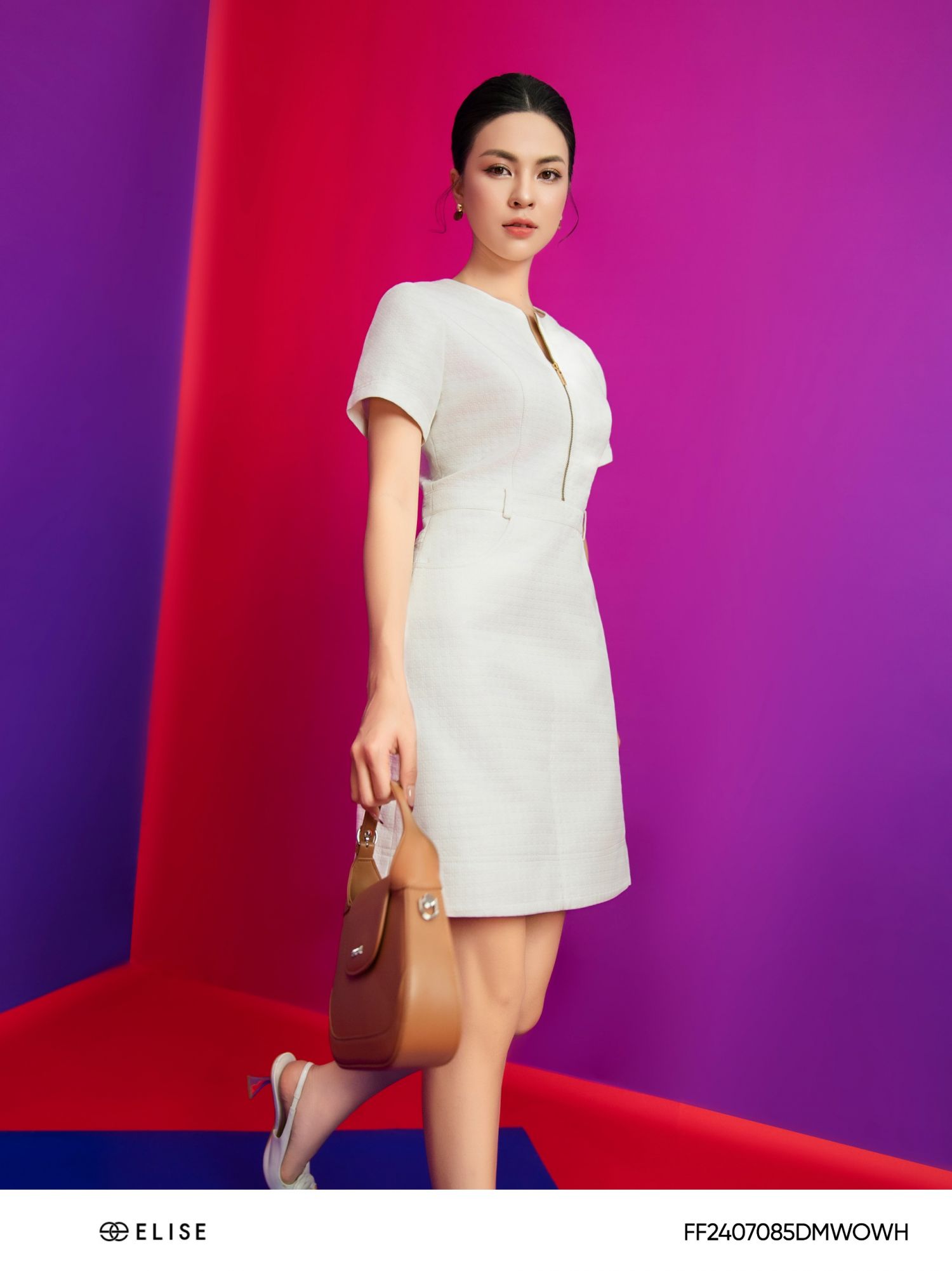 ĐẦM TRẮNG HT HOA CẮT CÚP NGỰC