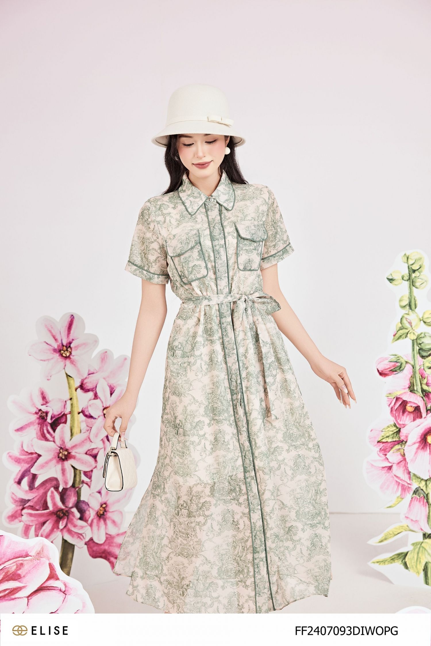 ĐẦM THÔ HT XANH NỀN BE VIỀN LÉ