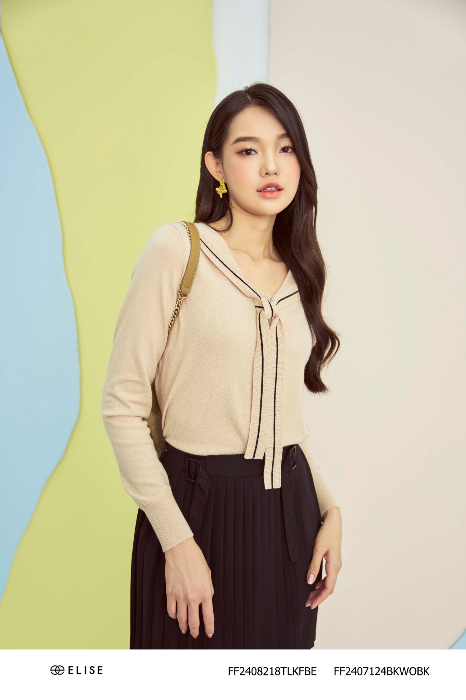 JUPE ĐEN NGẮN DẬP LY CẠP PHỐI DÂY DỆT