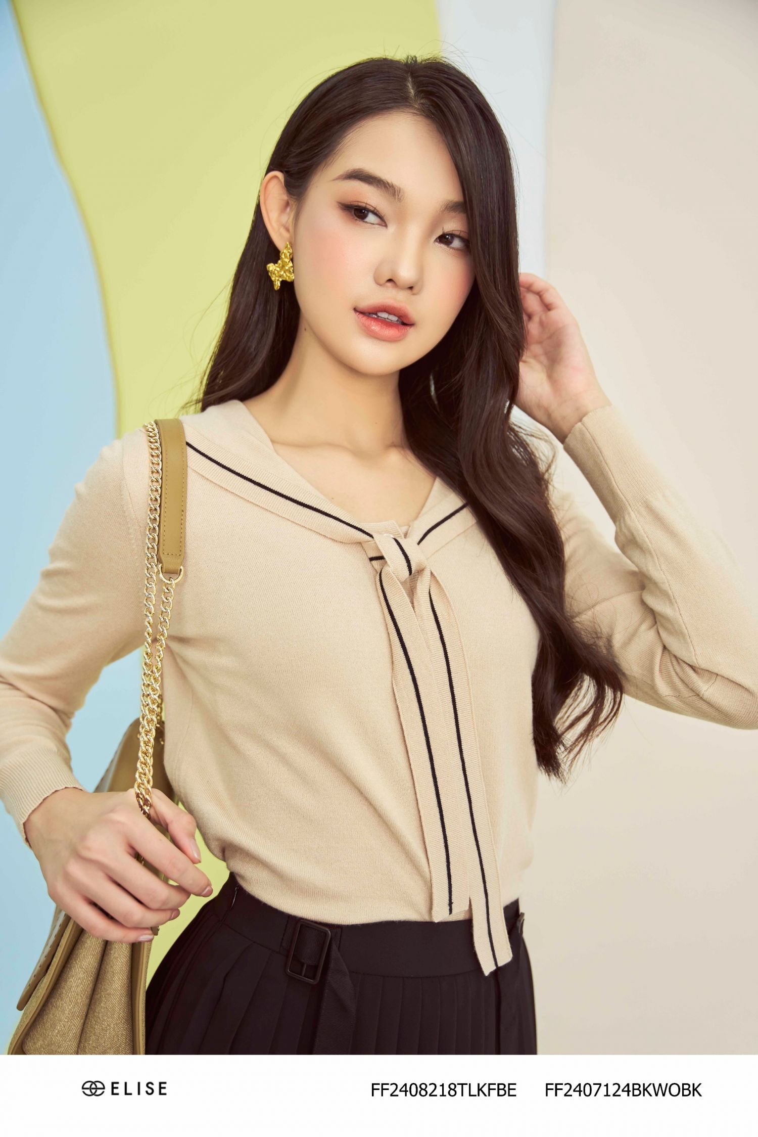 JUPE ĐEN NGẮN DẬP LY CẠP PHỐI DÂY DỆT