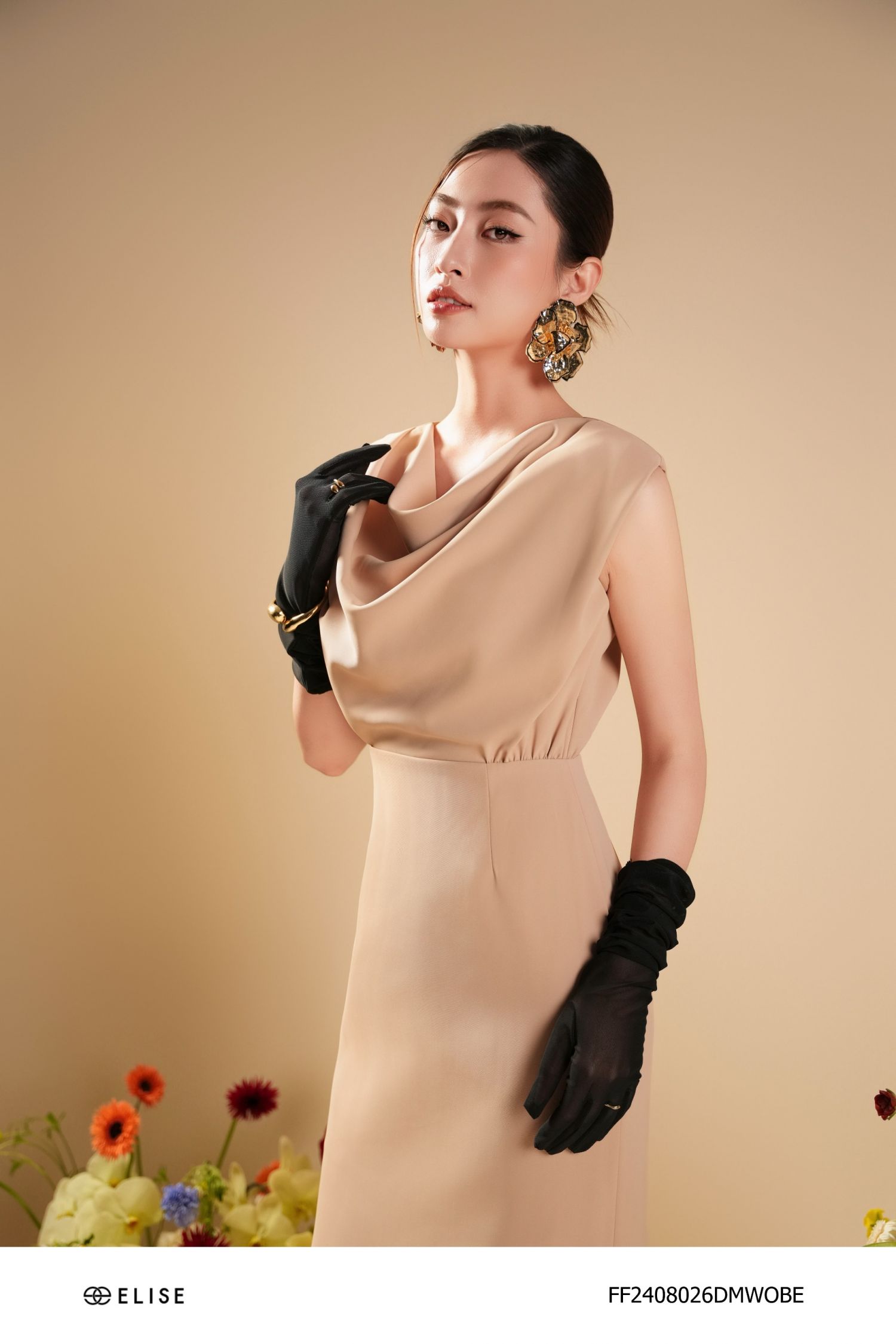 ĐẦM BE SẪM ĐỘN VAI CỔ ĐỔ