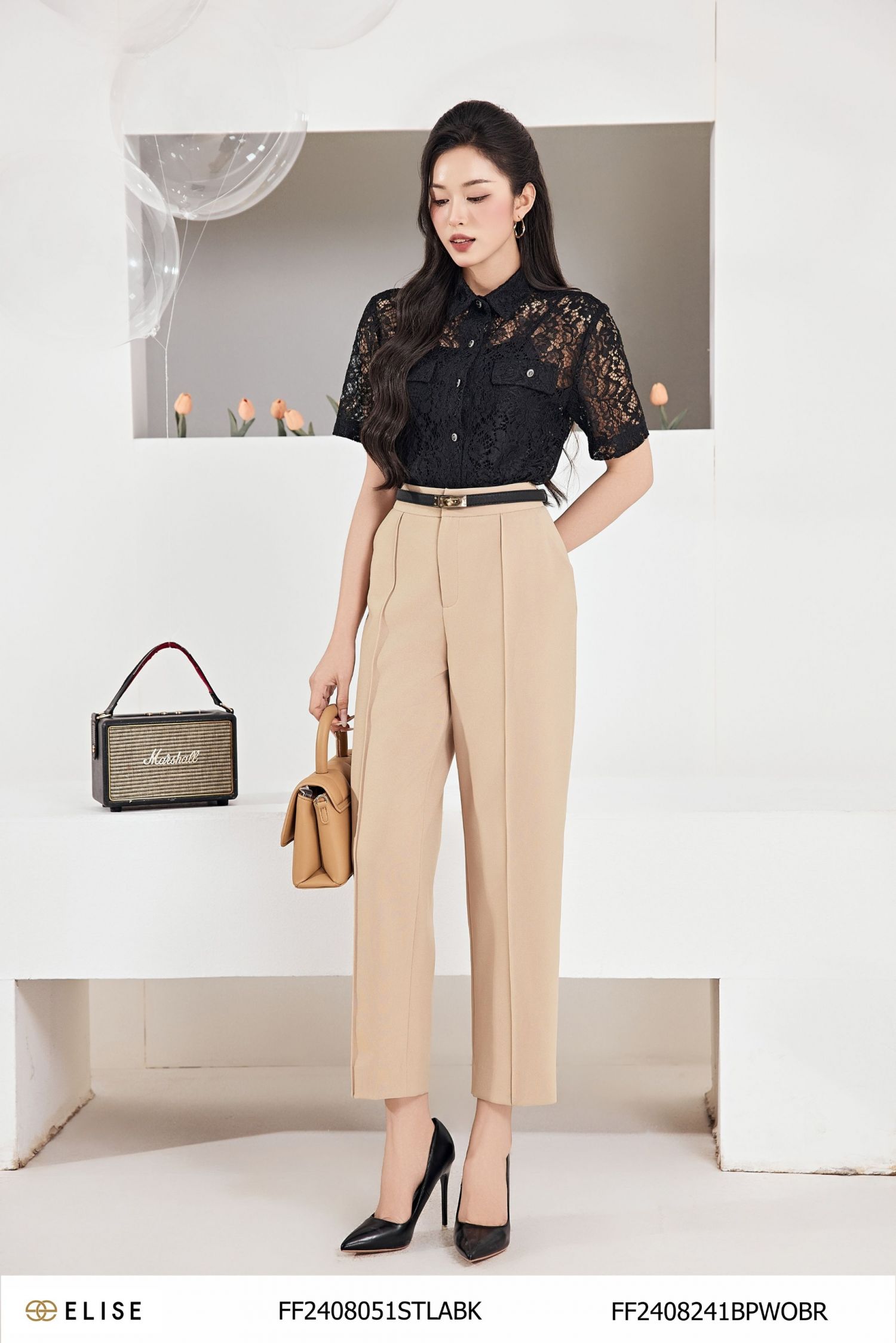 QUẦN BAGGY NÂU BE GÂN GIỮA