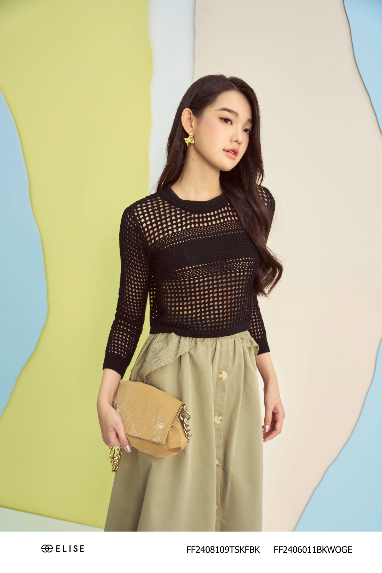 ÁO MONGTOGHI ĐEN DÀI TAY ELISE