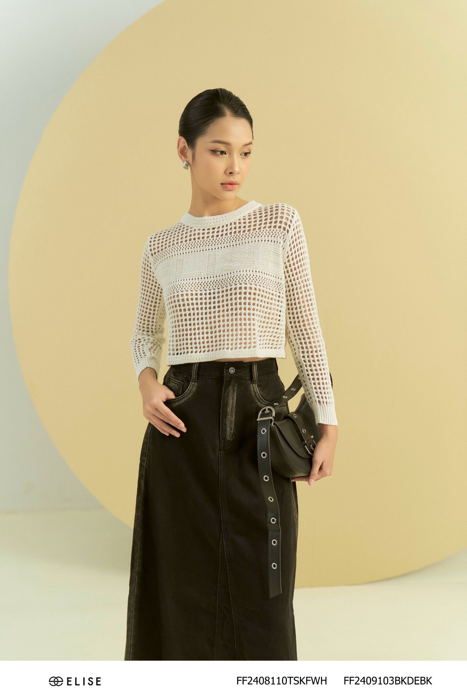 ÁO MONGTOGHI TRẮNG DÀI TAY ELISE