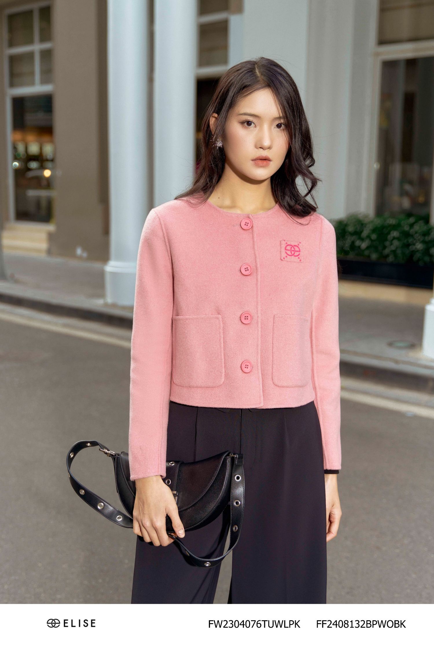 QUẦN SUÔNG ĐEN LY GIỮA CẠP LẬT
