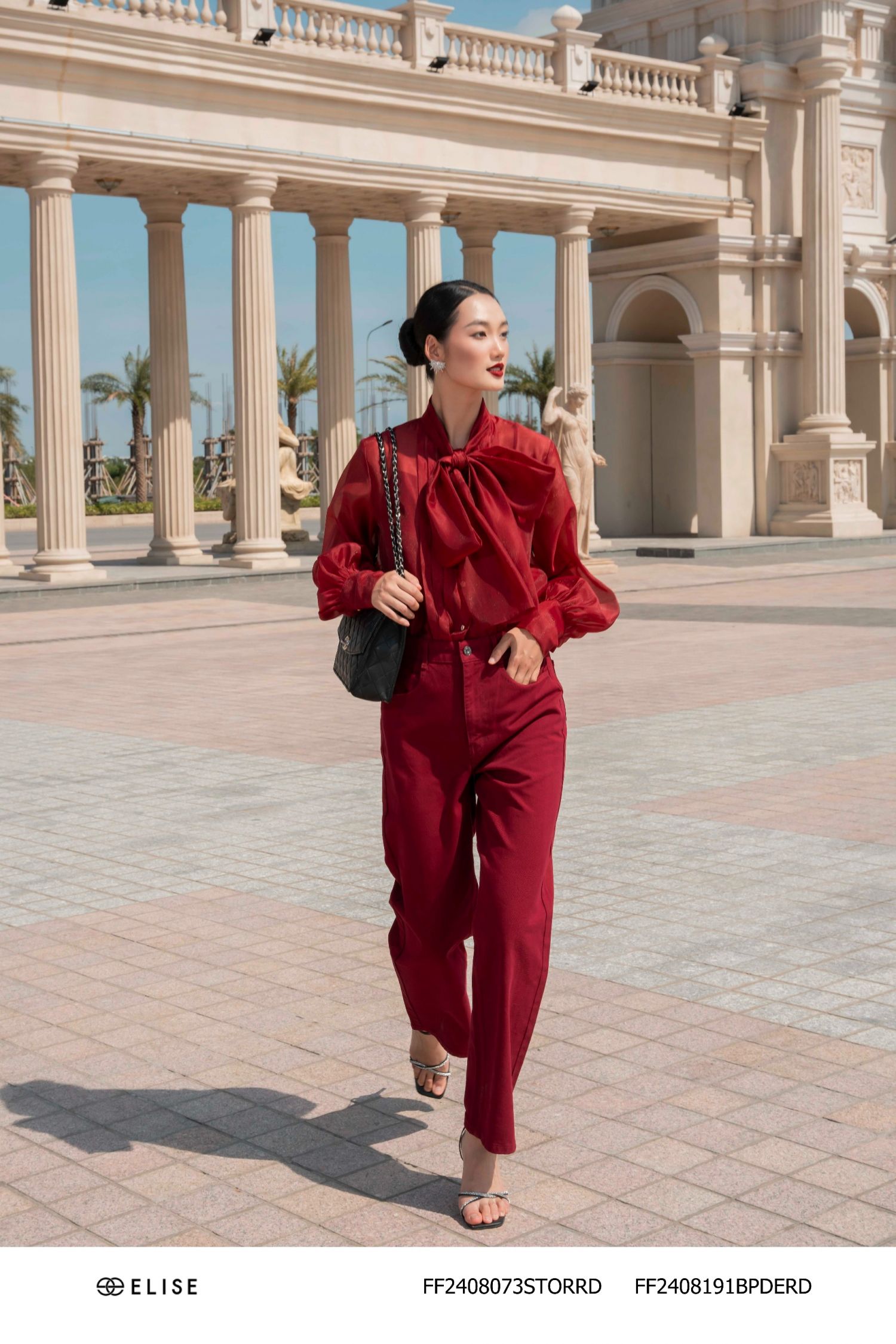 QUẦN JEANS SUÔNG ĐỎ ĐUN