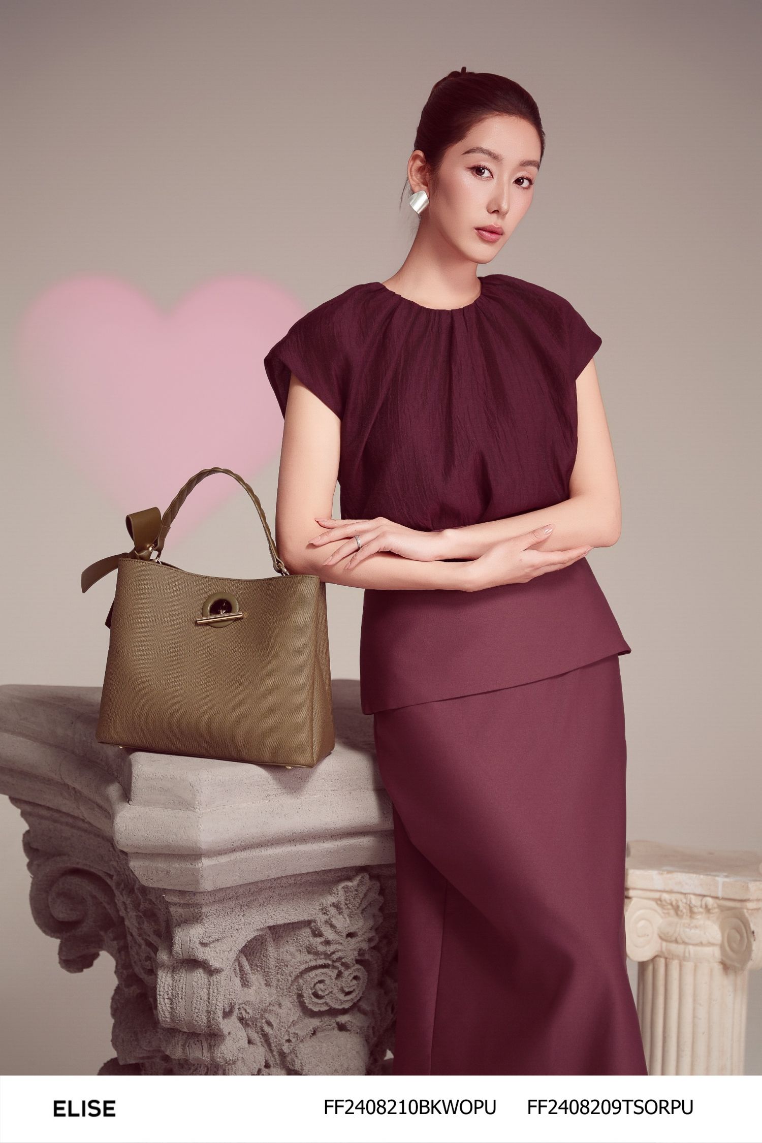 JUPE TÍM MẬN CẠP PEPLUM