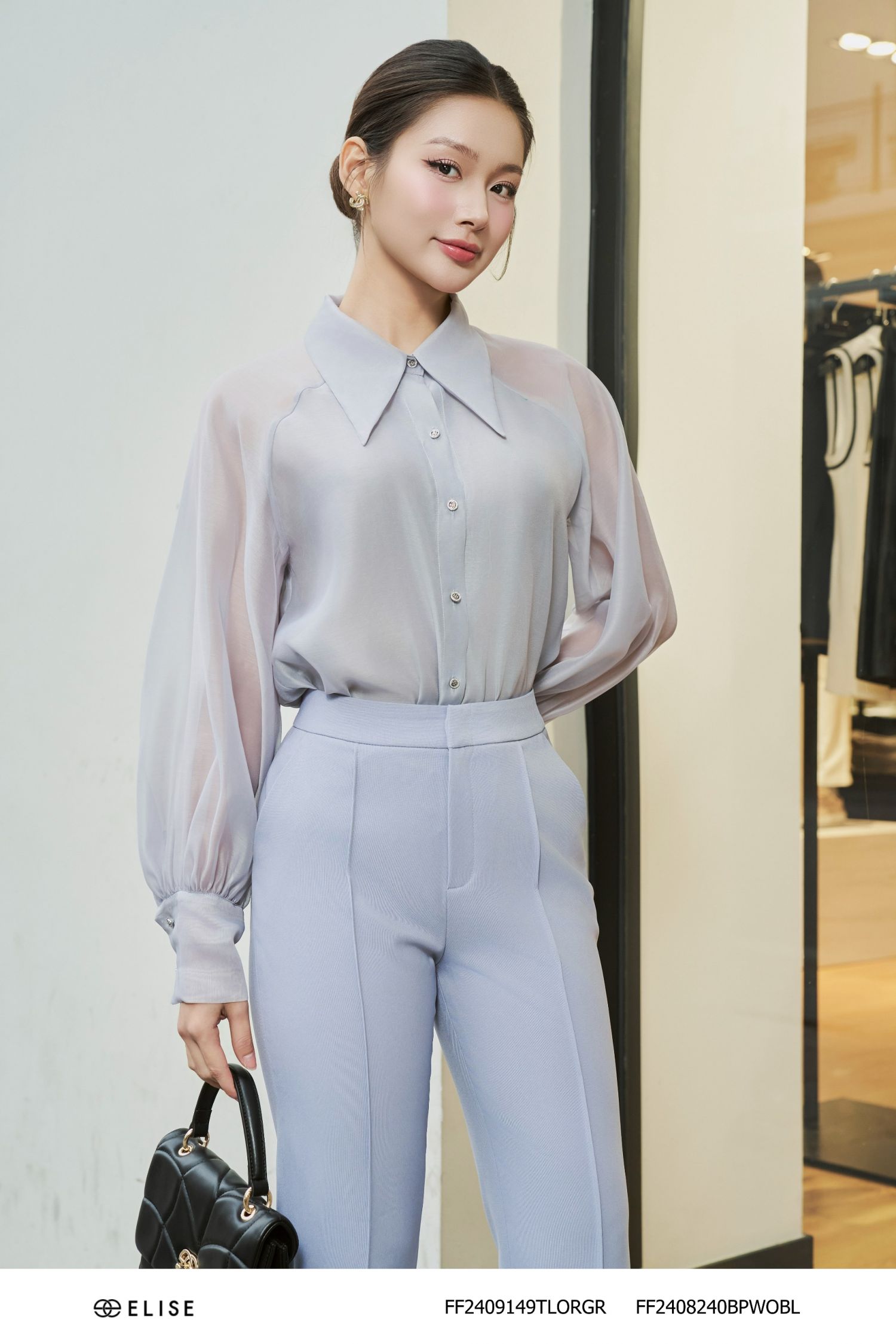 QUẦN BAGGY XANH GHI LY GIỮA