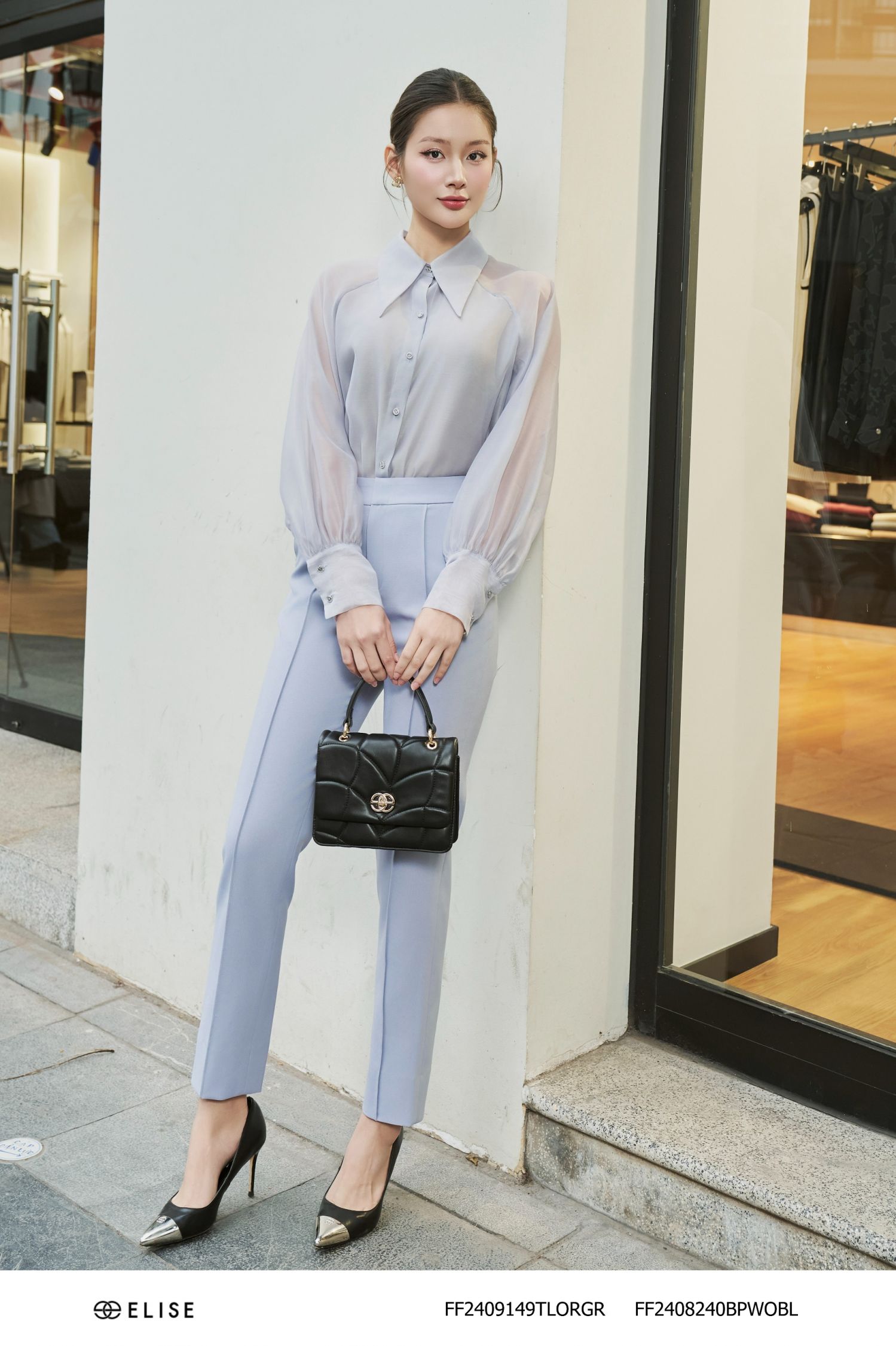QUẦN BAGGY XANH GHI LY GIỮA