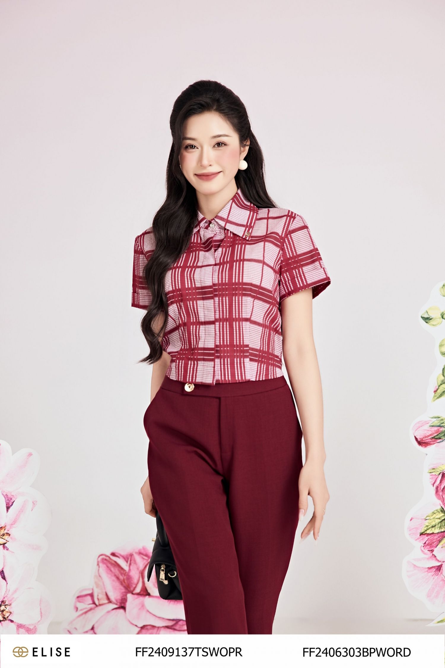 QUẦN BAGGY ĐỎ ĐÔ CẠP TO CÚC LỆCH