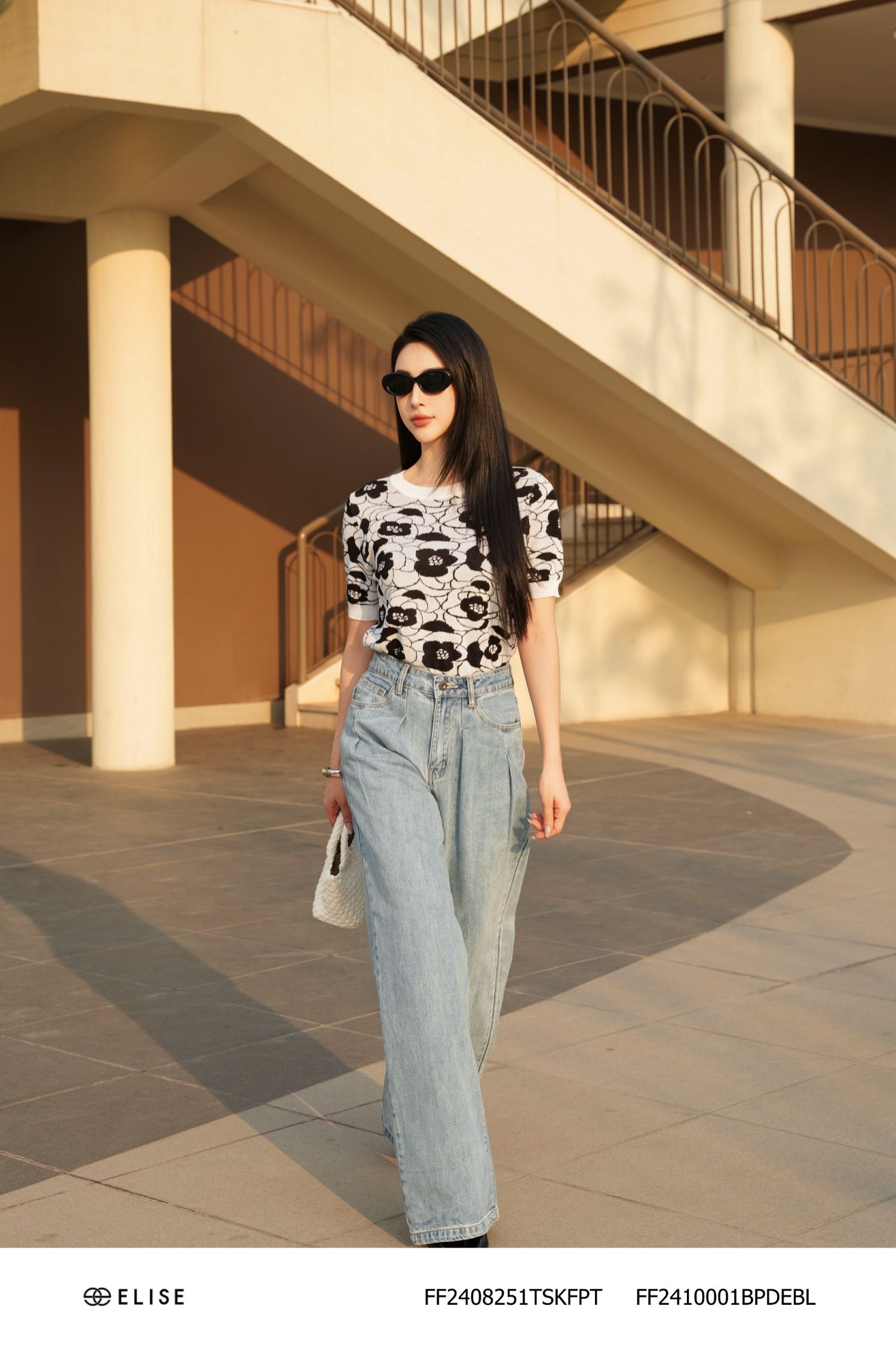 QUẦN JEANS XANH XẾP LY TRƯỚC