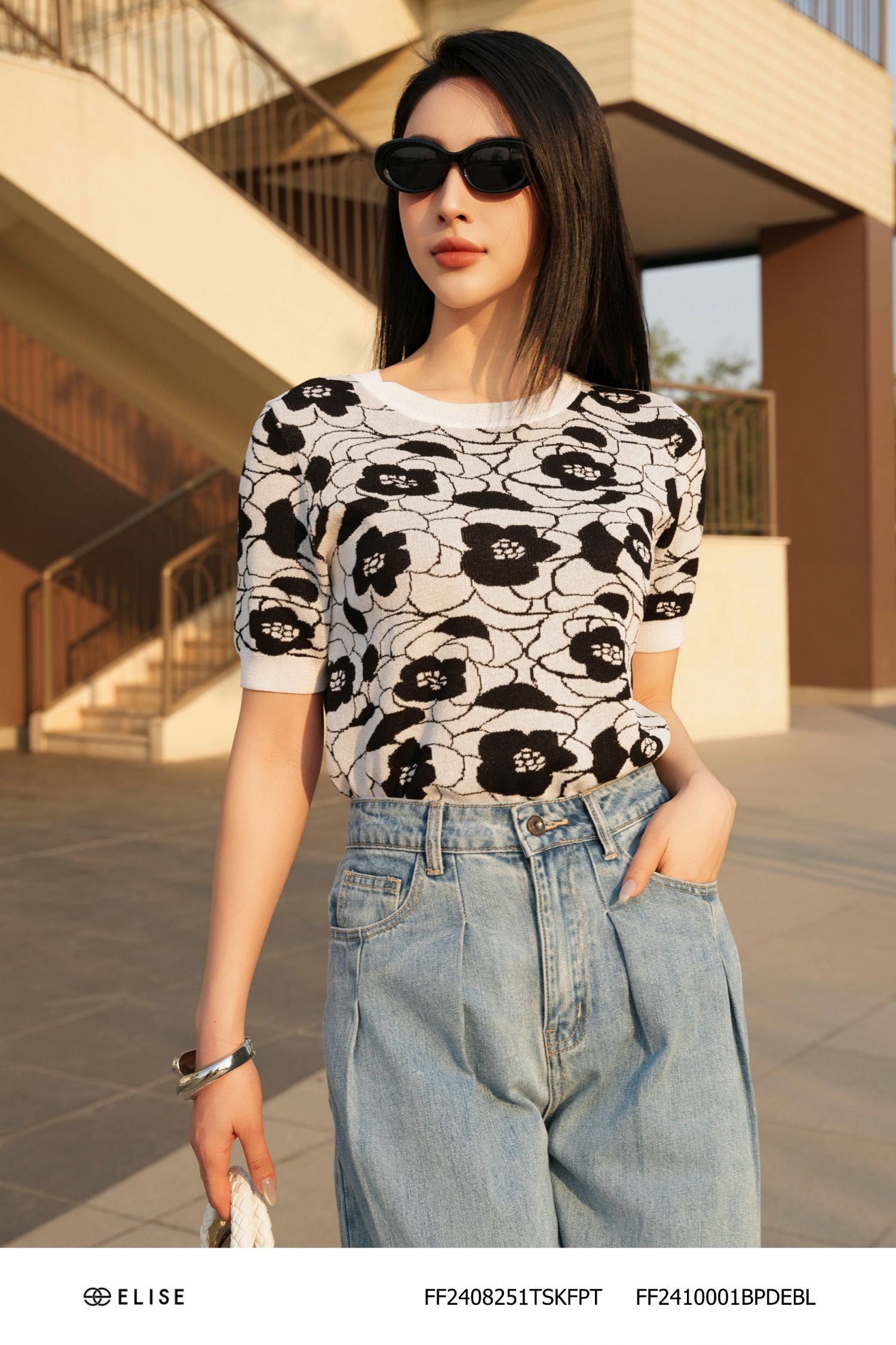QUẦN JEANS XANH XẾP LY TRƯỚC