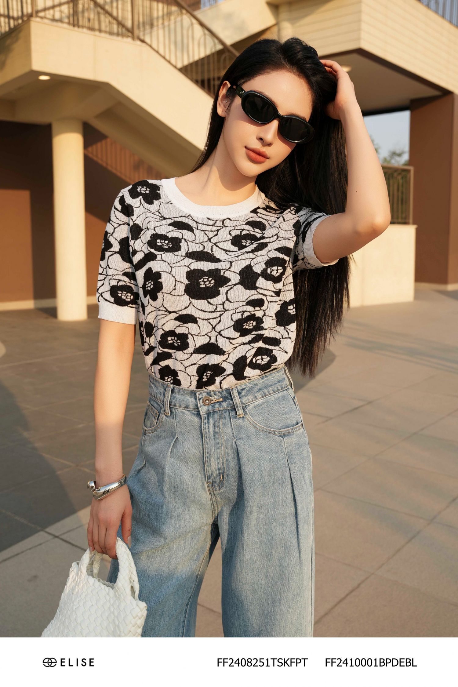 QUẦN JEANS XANH XẾP LY TRƯỚC