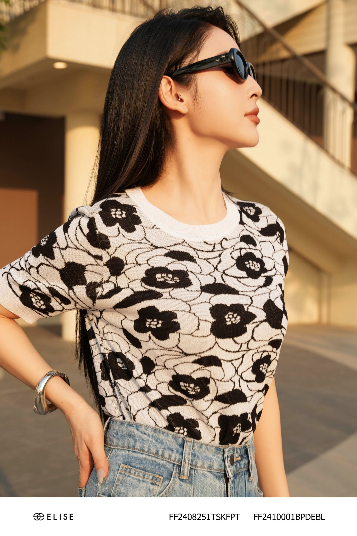 QUẦN JEANS XANH XẾP LY TRƯỚC