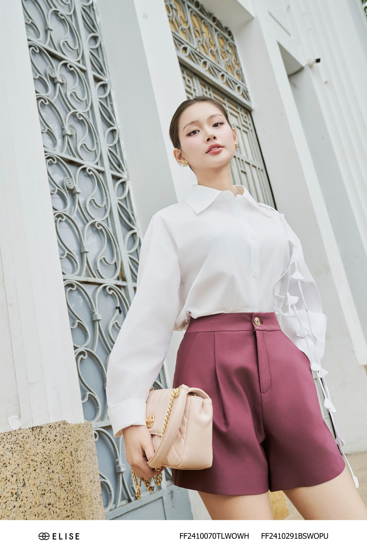 ÁO THÔ TRẮNG DÂY HOA