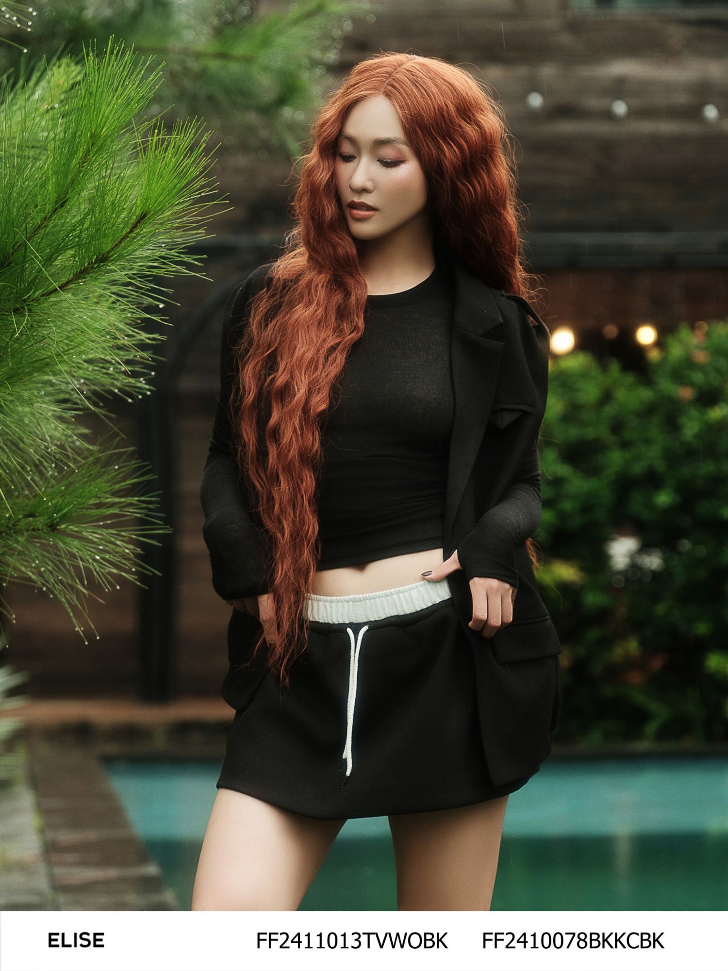 CHÂN VÁY THUN CHỮ A ĐEN (CẠP GHI)